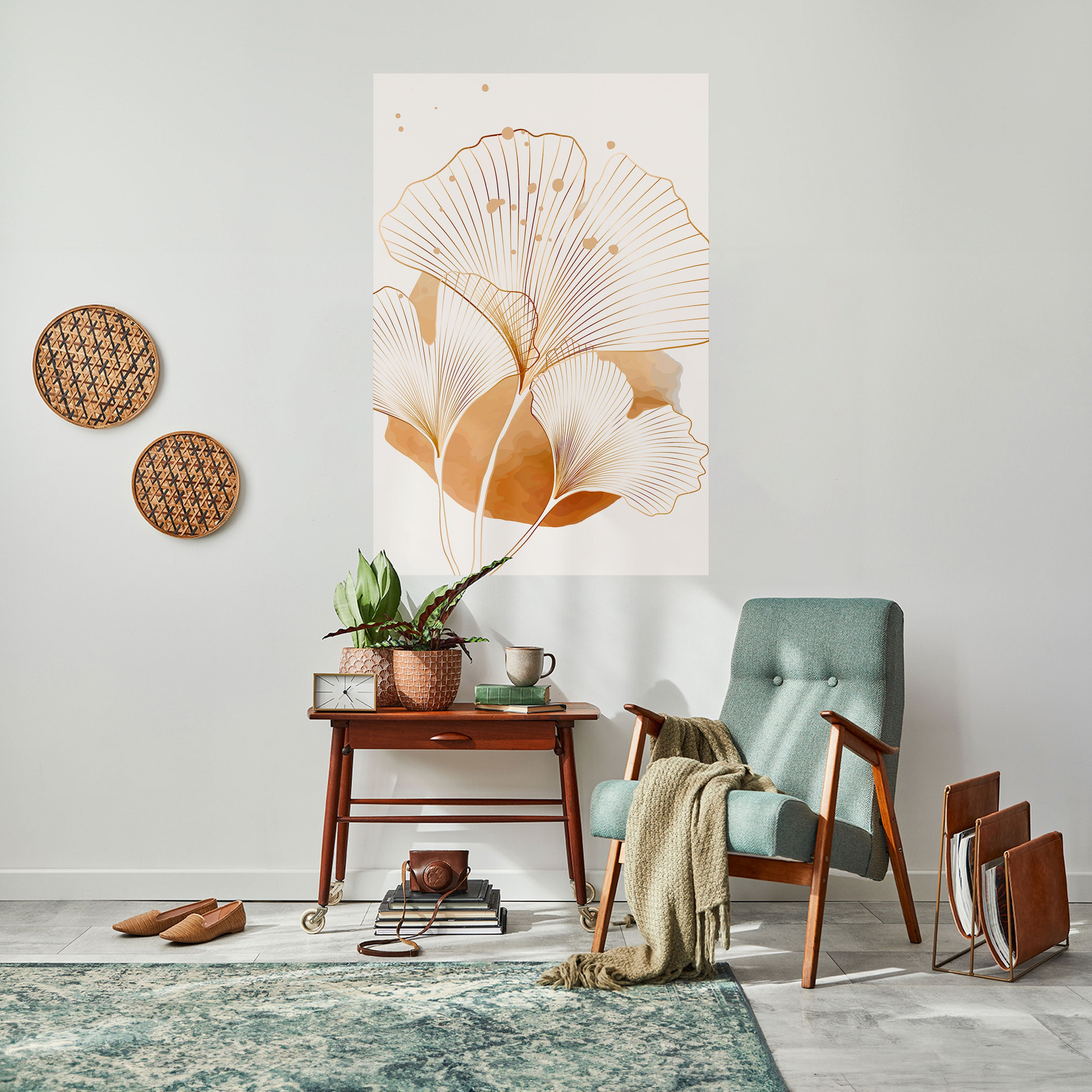 GOLDEN GINKGO DREAMS Naklejka/Plakat pionowy
