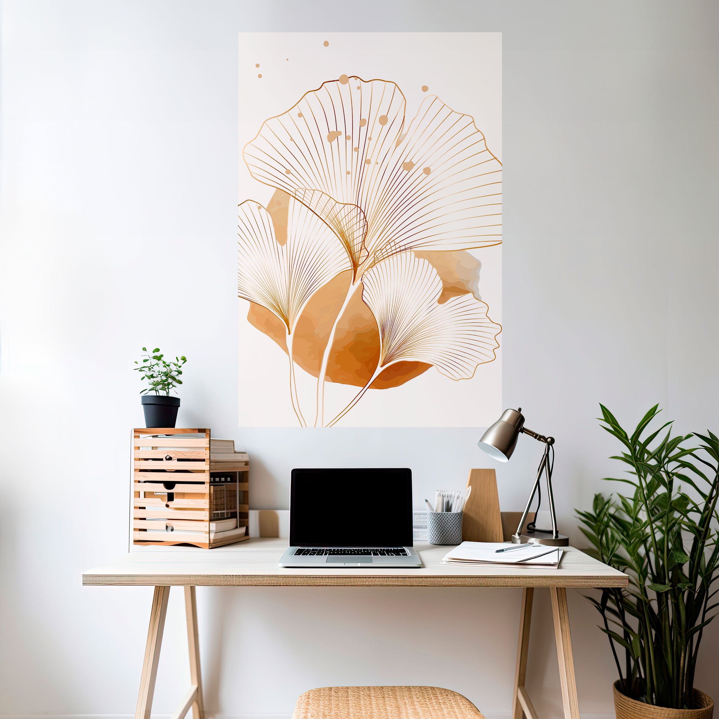 GOLDEN GINKGO DREAMS Naklejka/Plakat pionowy
