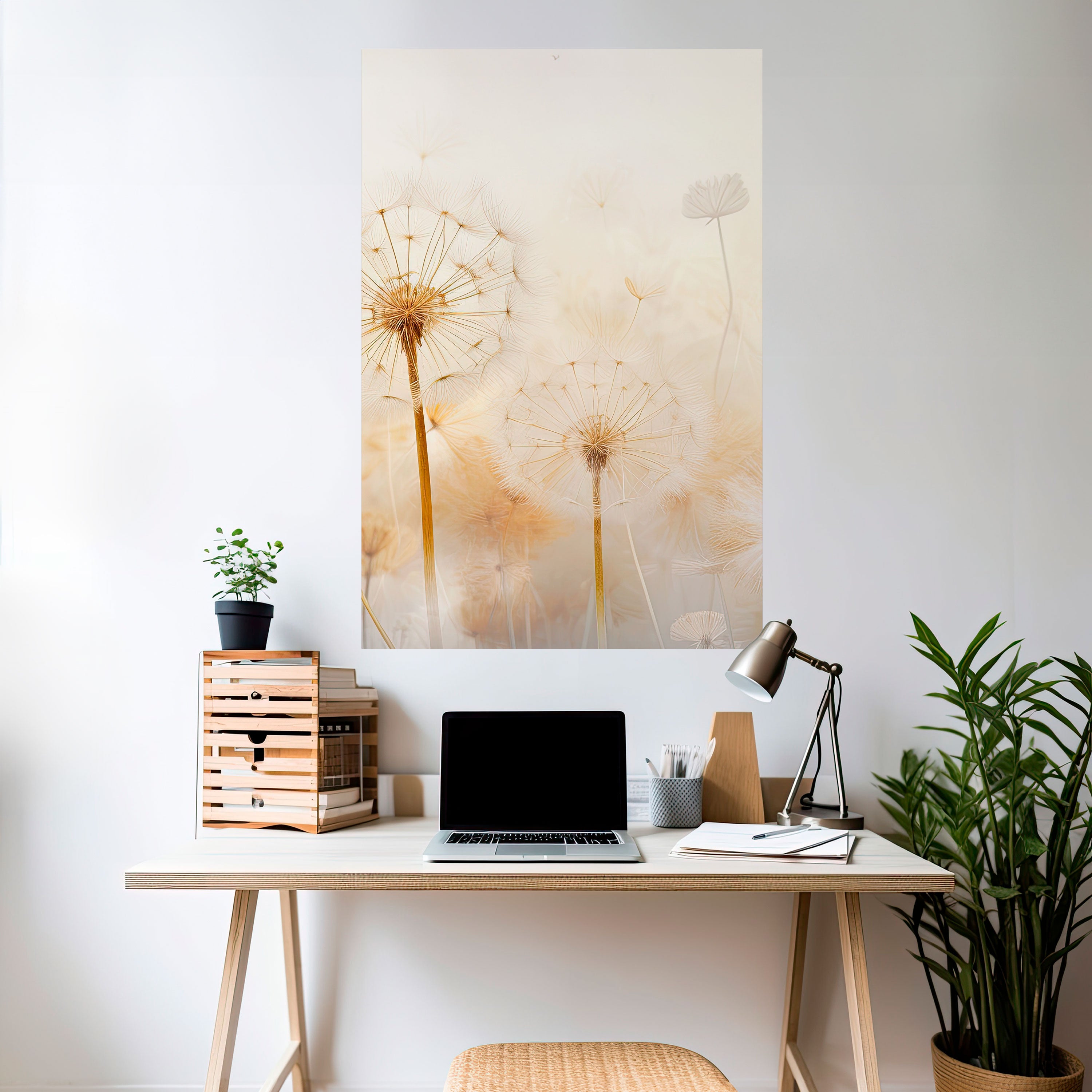 DREAMY DANDELION FIELDS Naklejka/Plakat pionowy