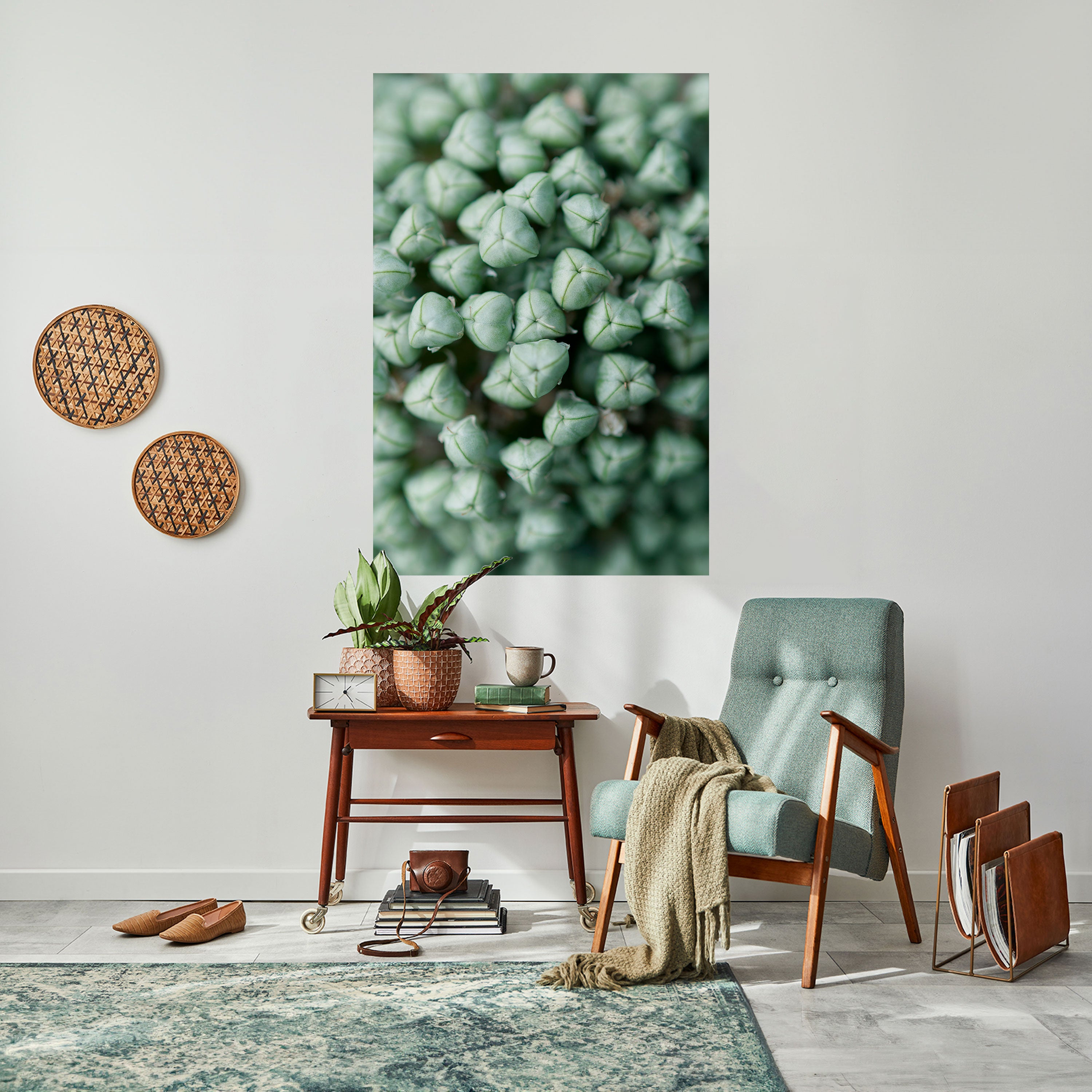 TEXTURED GREEN TIDBITS Naklejka/Plakat pionowy