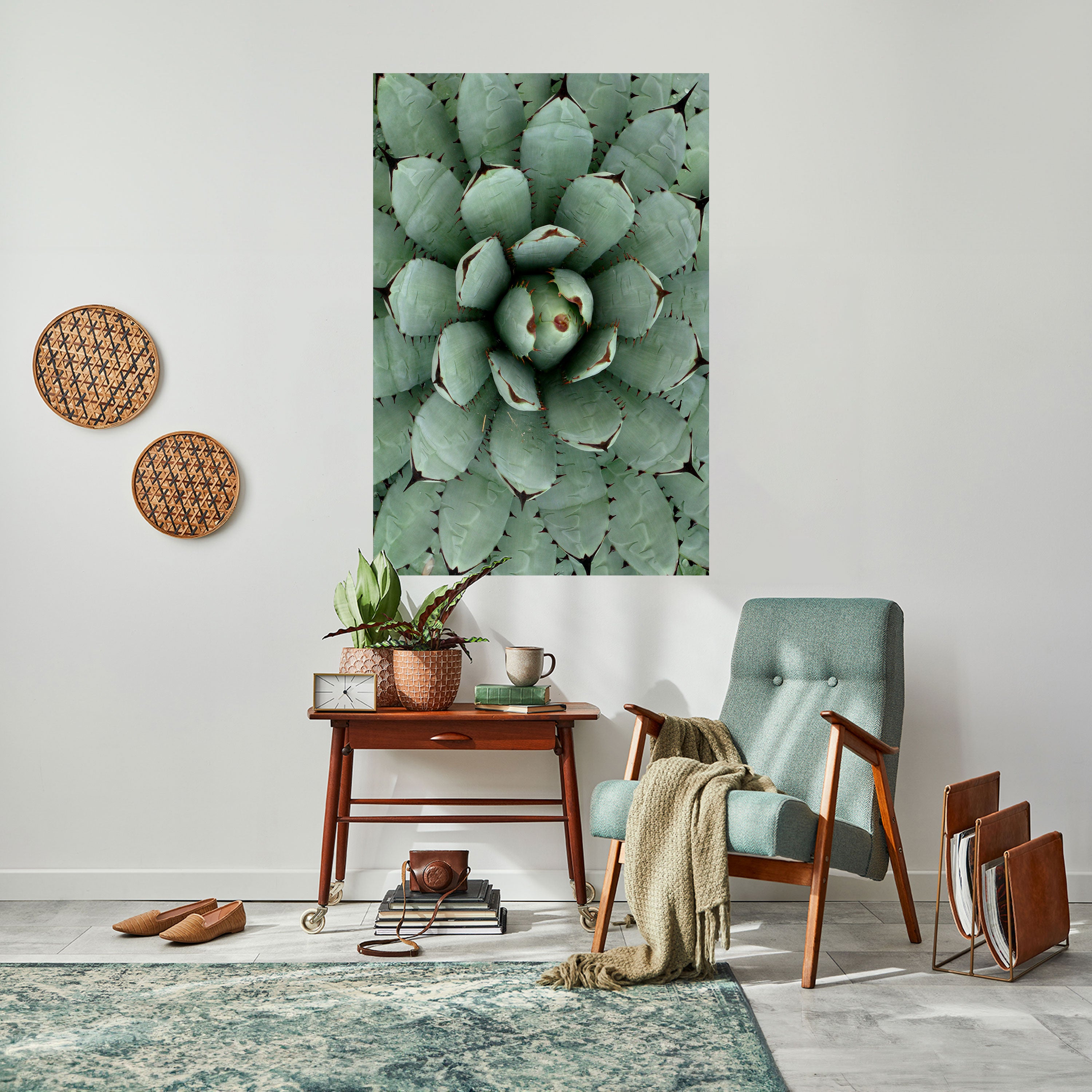 SUCCULENT SYMMETRY Naklejka/Plakat pionowy