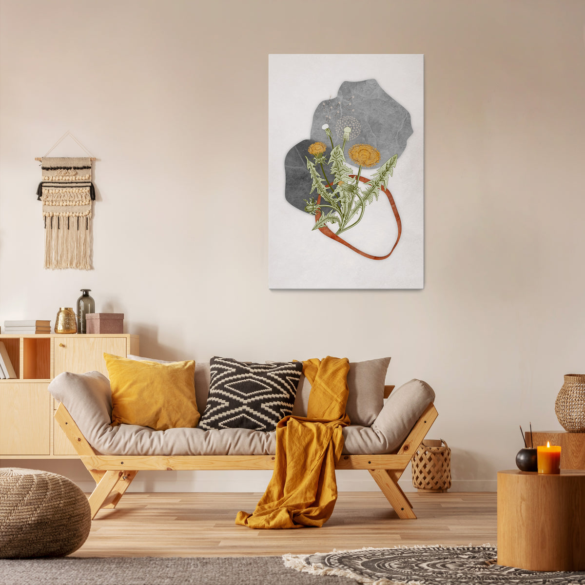 DANDELION RING Pionowy obraz na płótnie