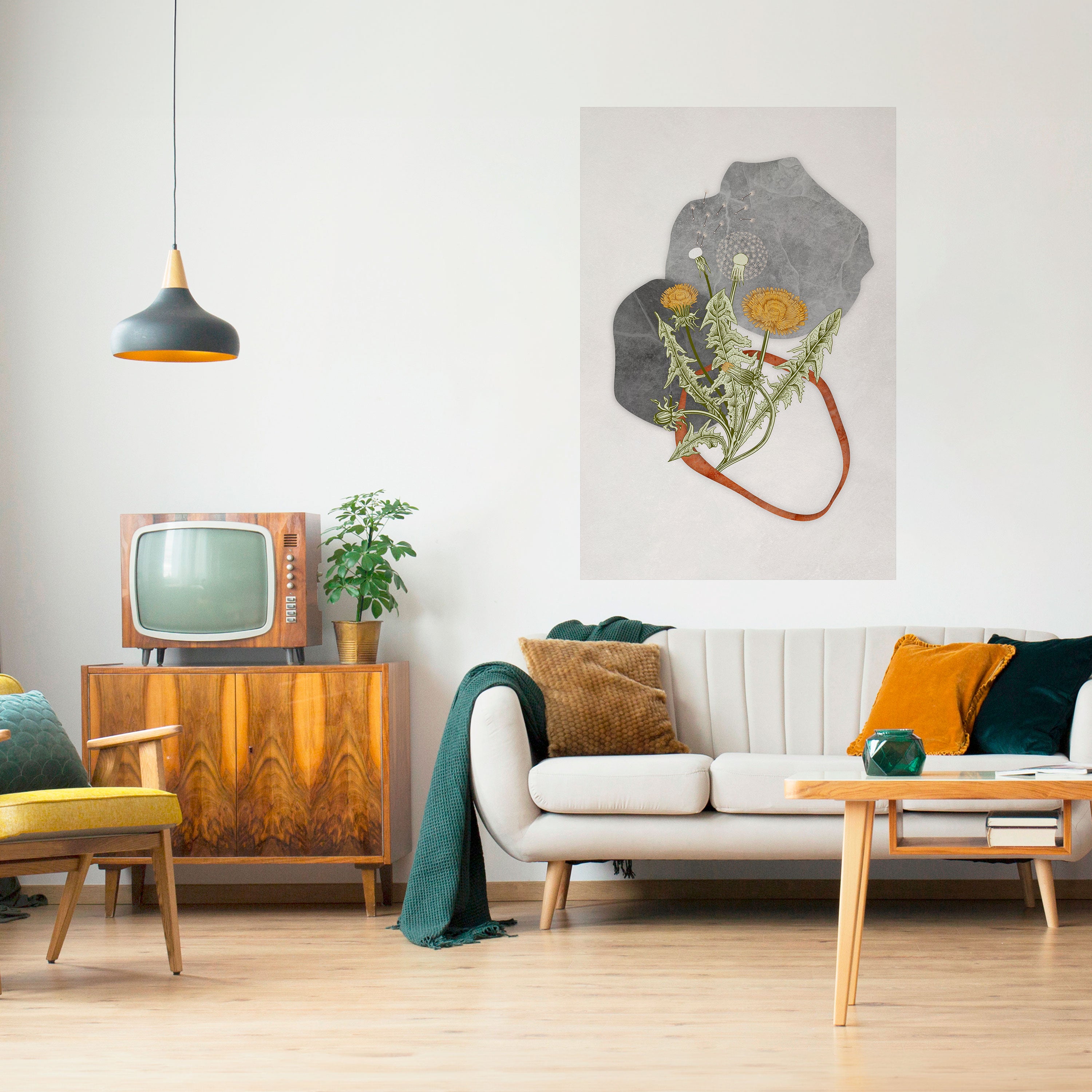 DANDELION RING Naklejka/Plakat pionowy