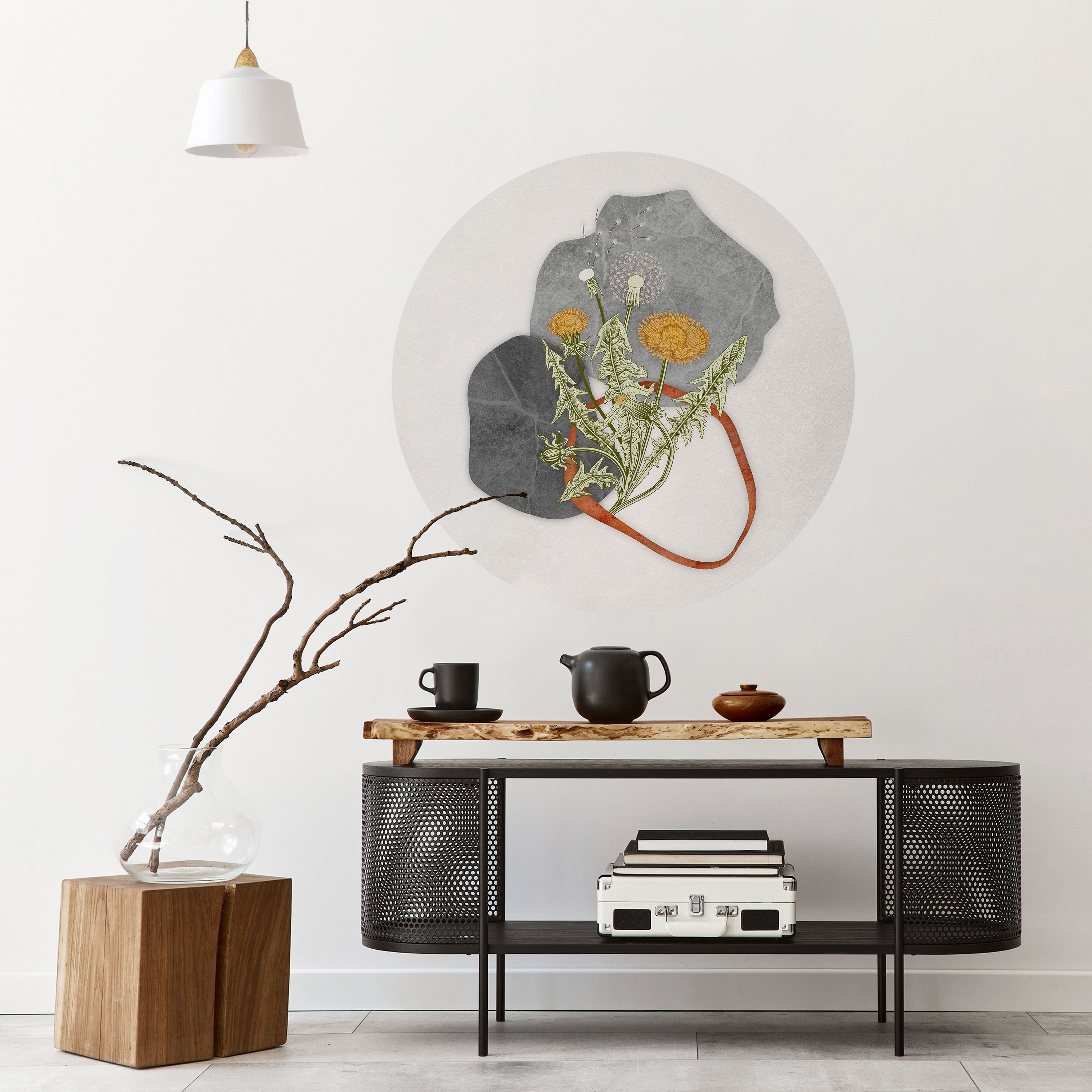 DANDELION RING Naklejka okrągła