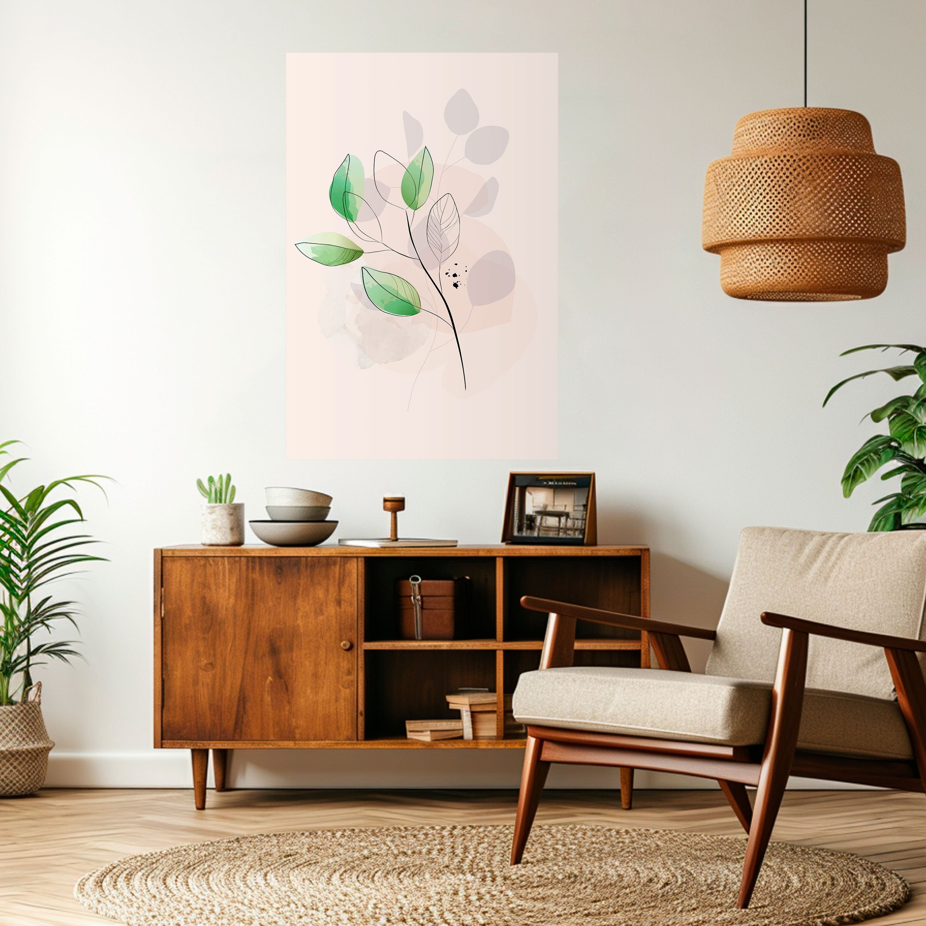 SERENE LEAF SONG Naklejka/Plakat pionowy