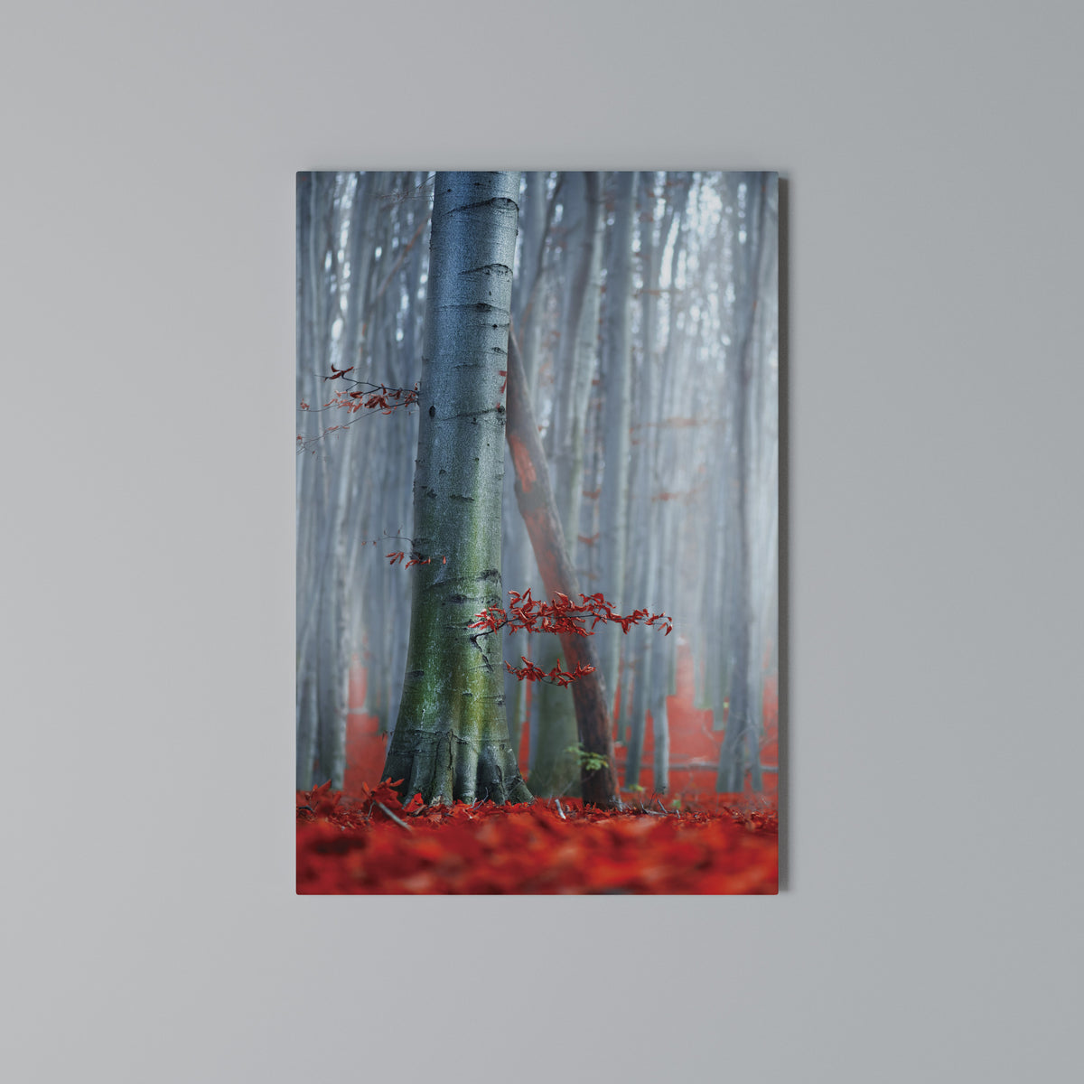 TRANQUIL RED ELEGANCE Pionowy obraz na płótnie