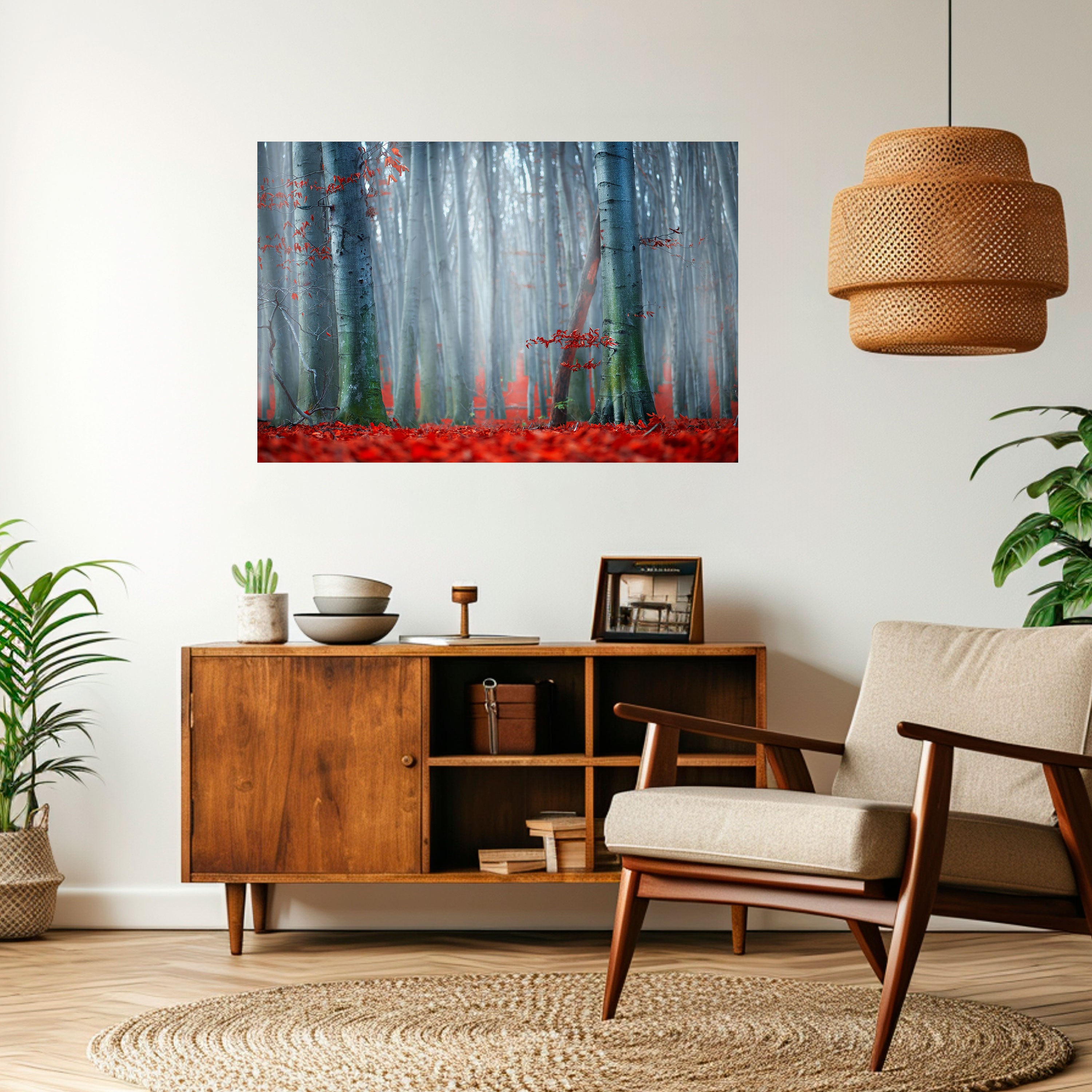TRANQUIL RED ELEGANCE Naklejka/Plakat poziomy