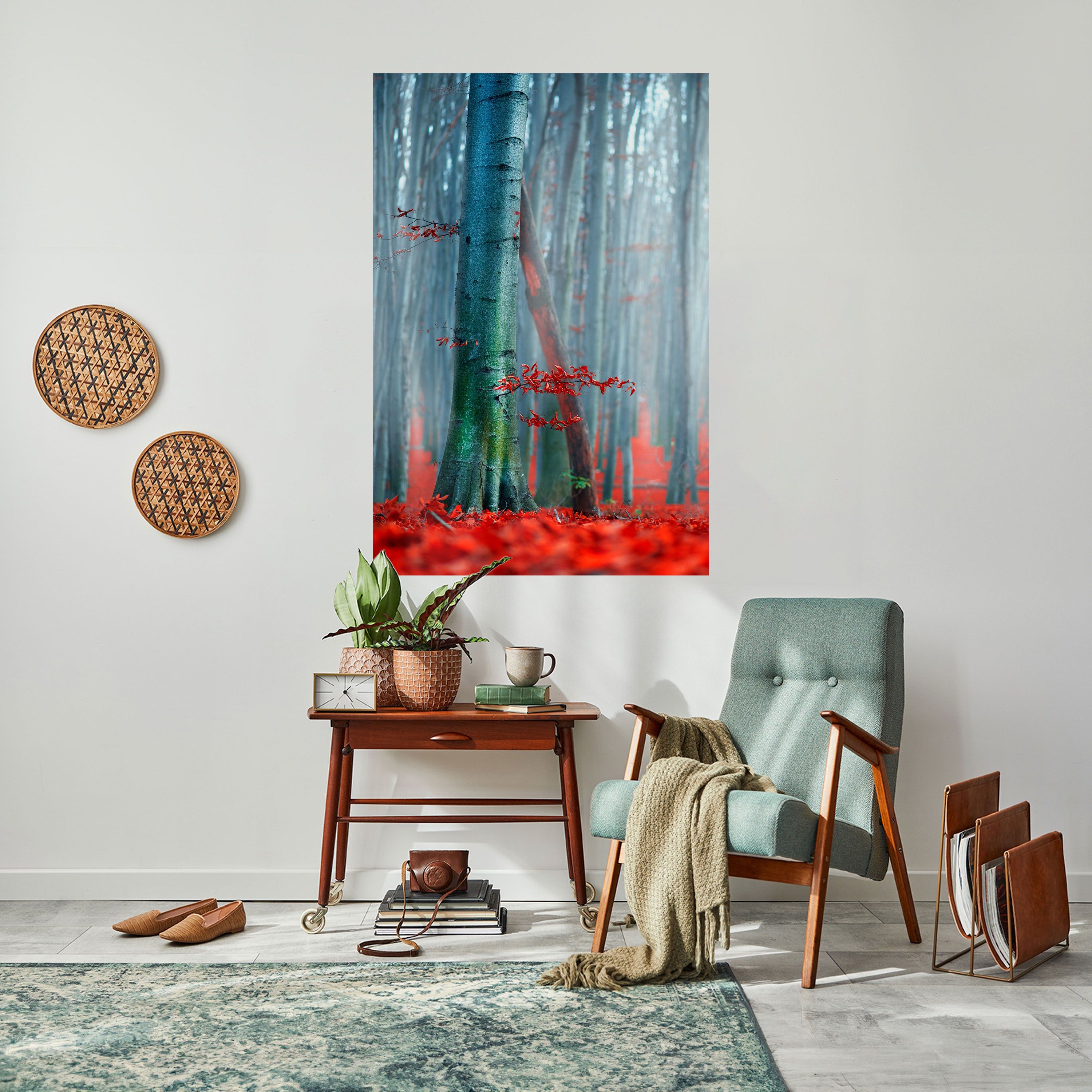 TRANQUIL RED ELEGANCE Naklejka/Plakat pionowy