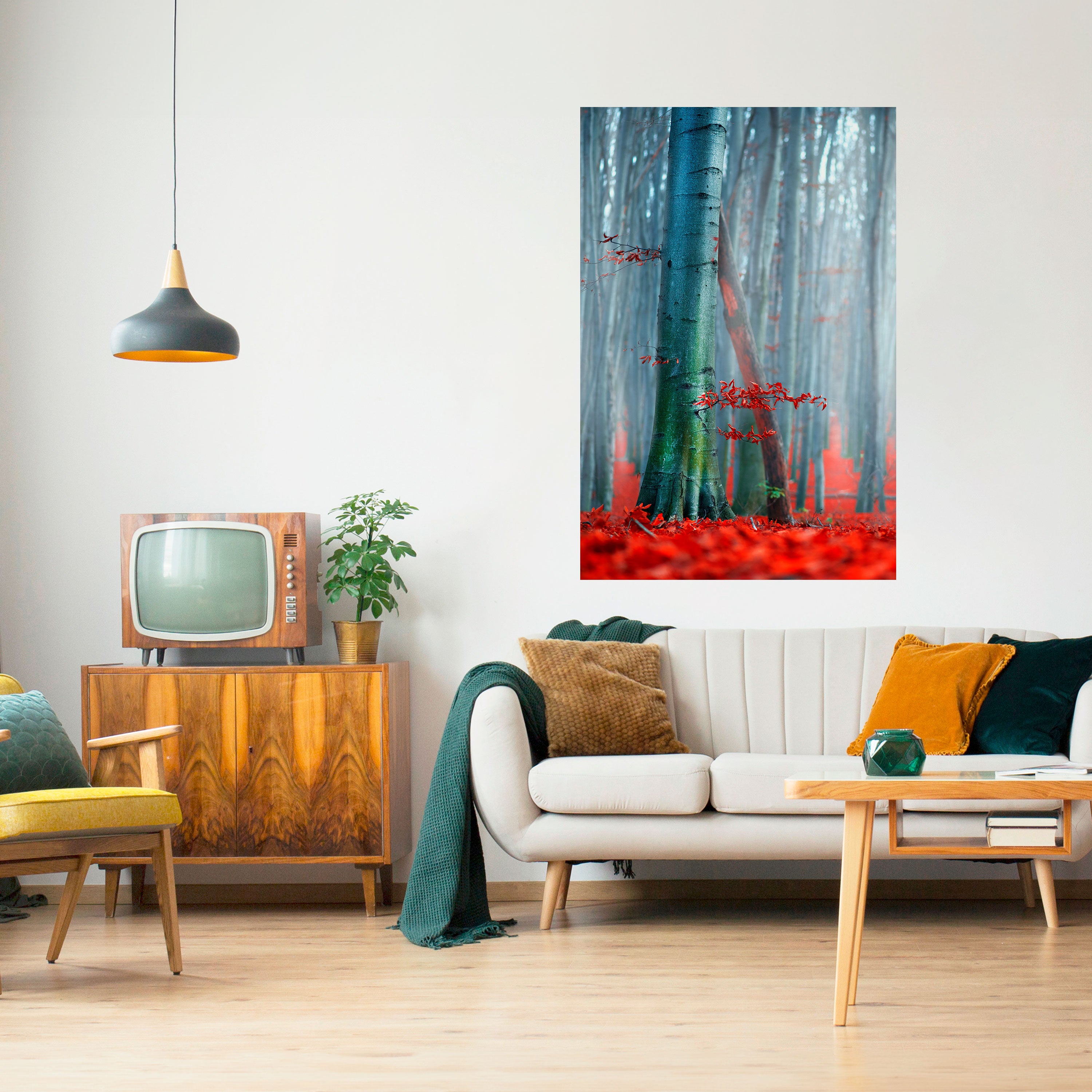 TRANQUIL RED ELEGANCE Naklejka/Plakat pionowy