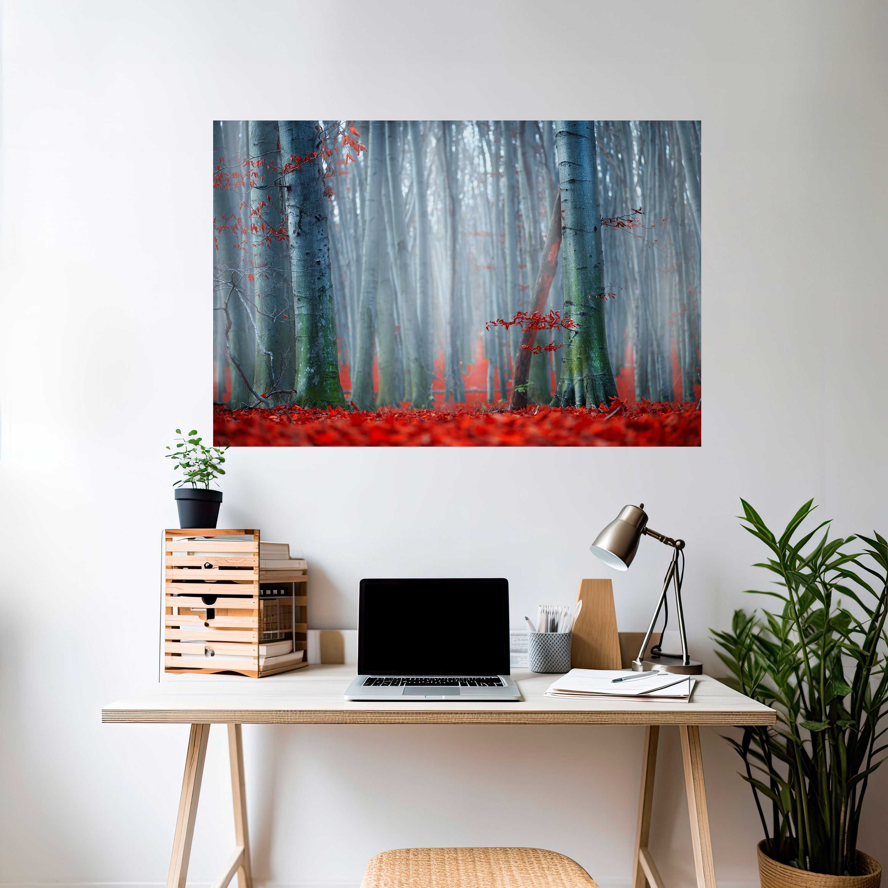 TRANQUIL RED ELEGANCE Naklejka/Plakat poziomy