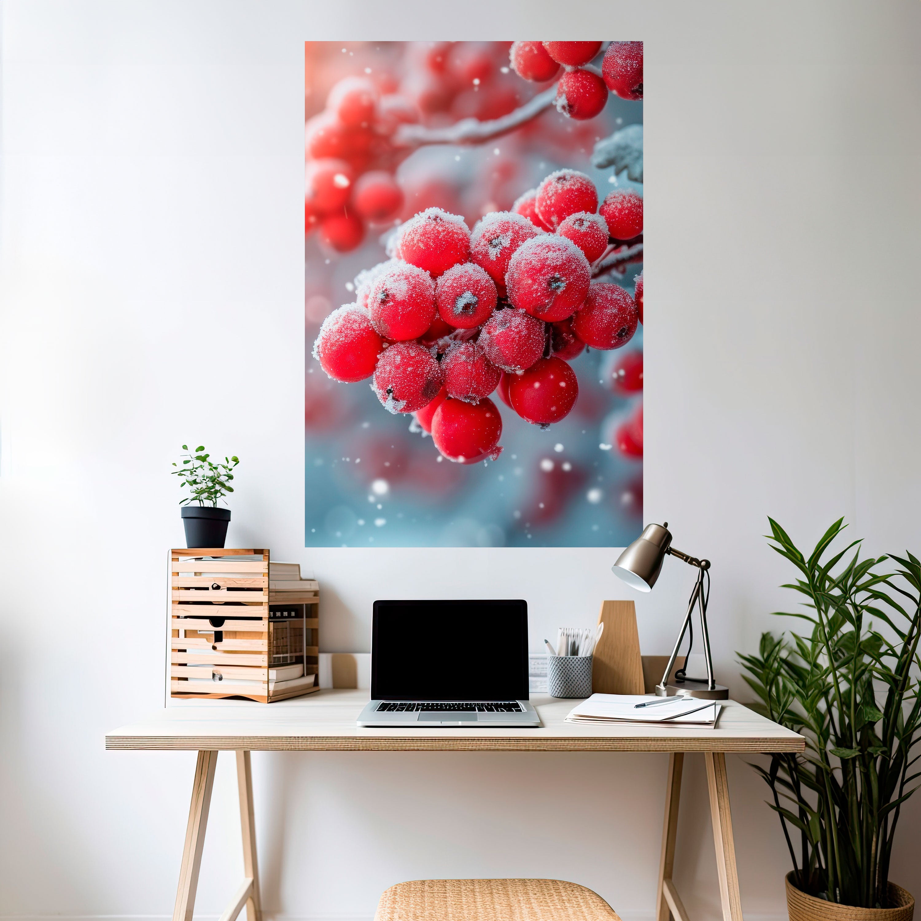 WINTER'S CRIMSON TREASURES Naklejka/Plakat pionowy