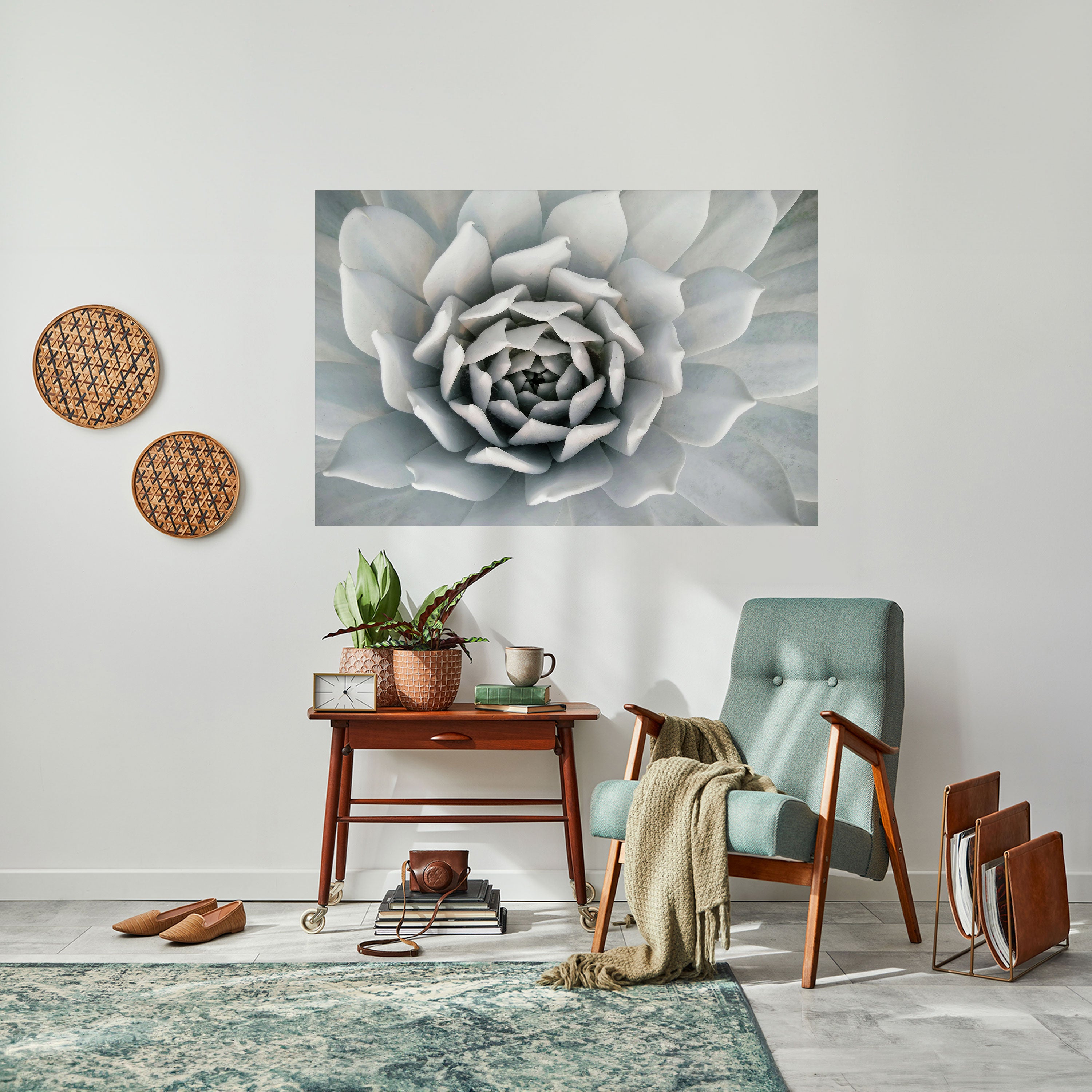 ELEGANT PETAL SWIRL Naklejka/Plakat poziomy