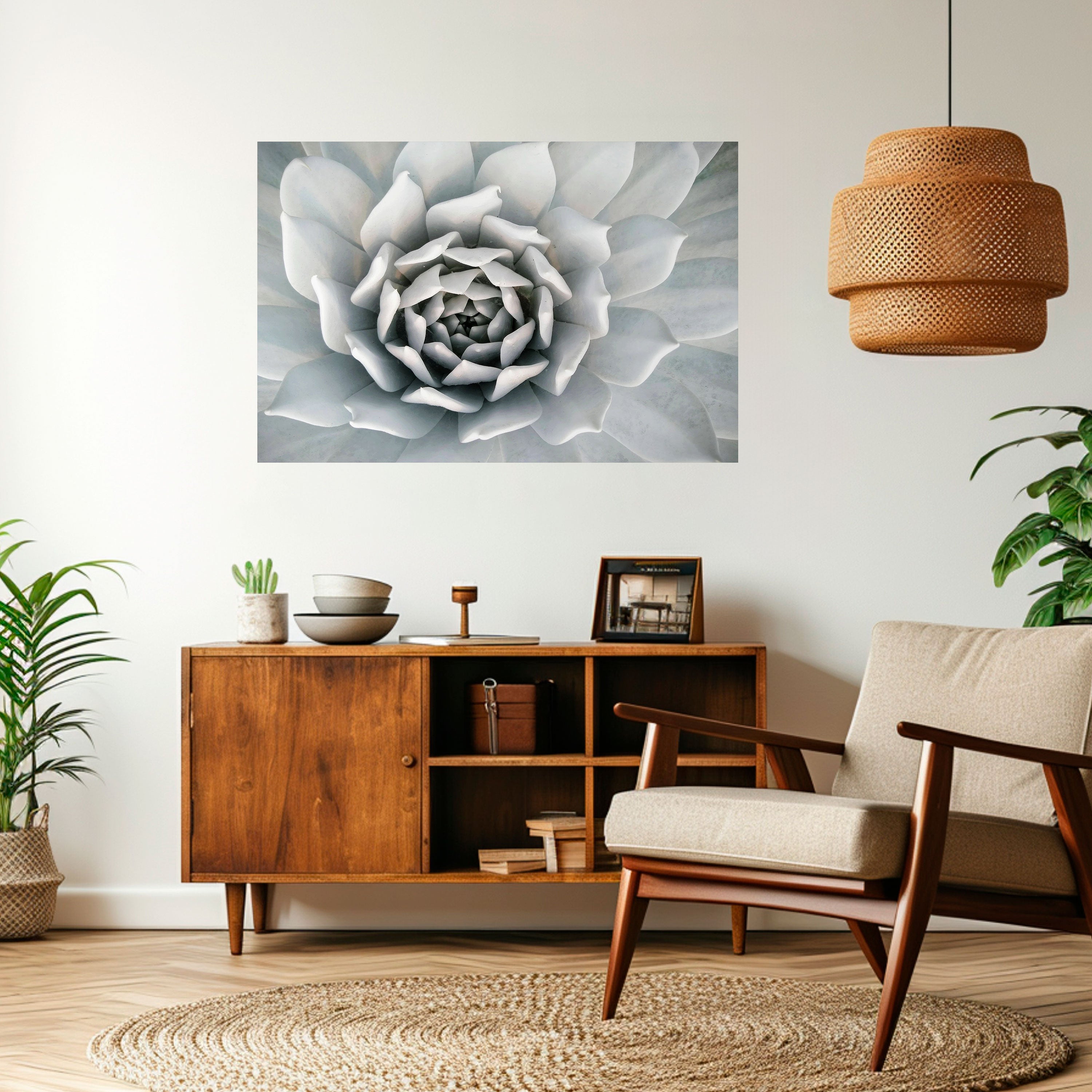ELEGANT PETAL SWIRL Naklejka/Plakat poziomy