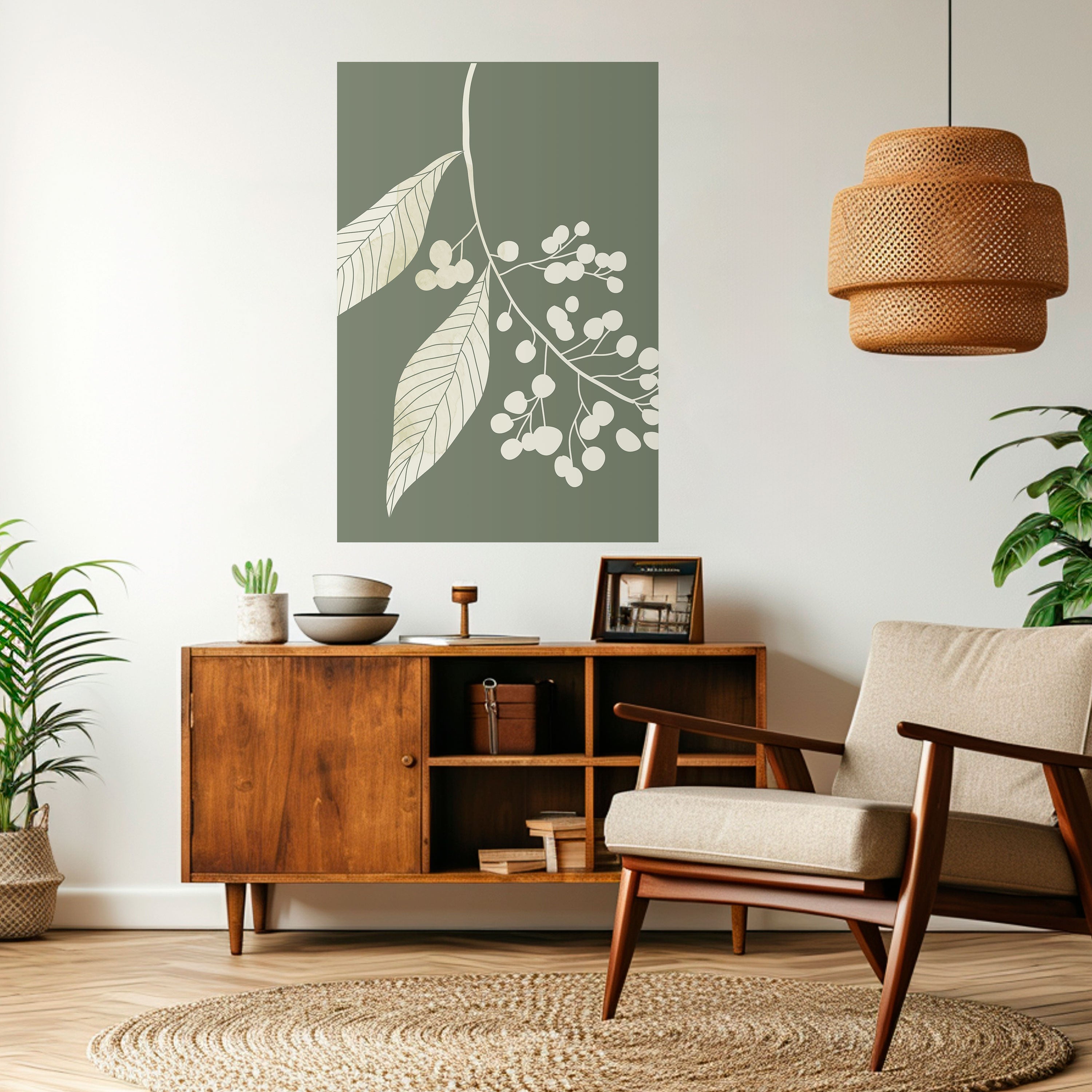 SERENE LEAFY FANTASIES Naklejka/Plakat pionowy