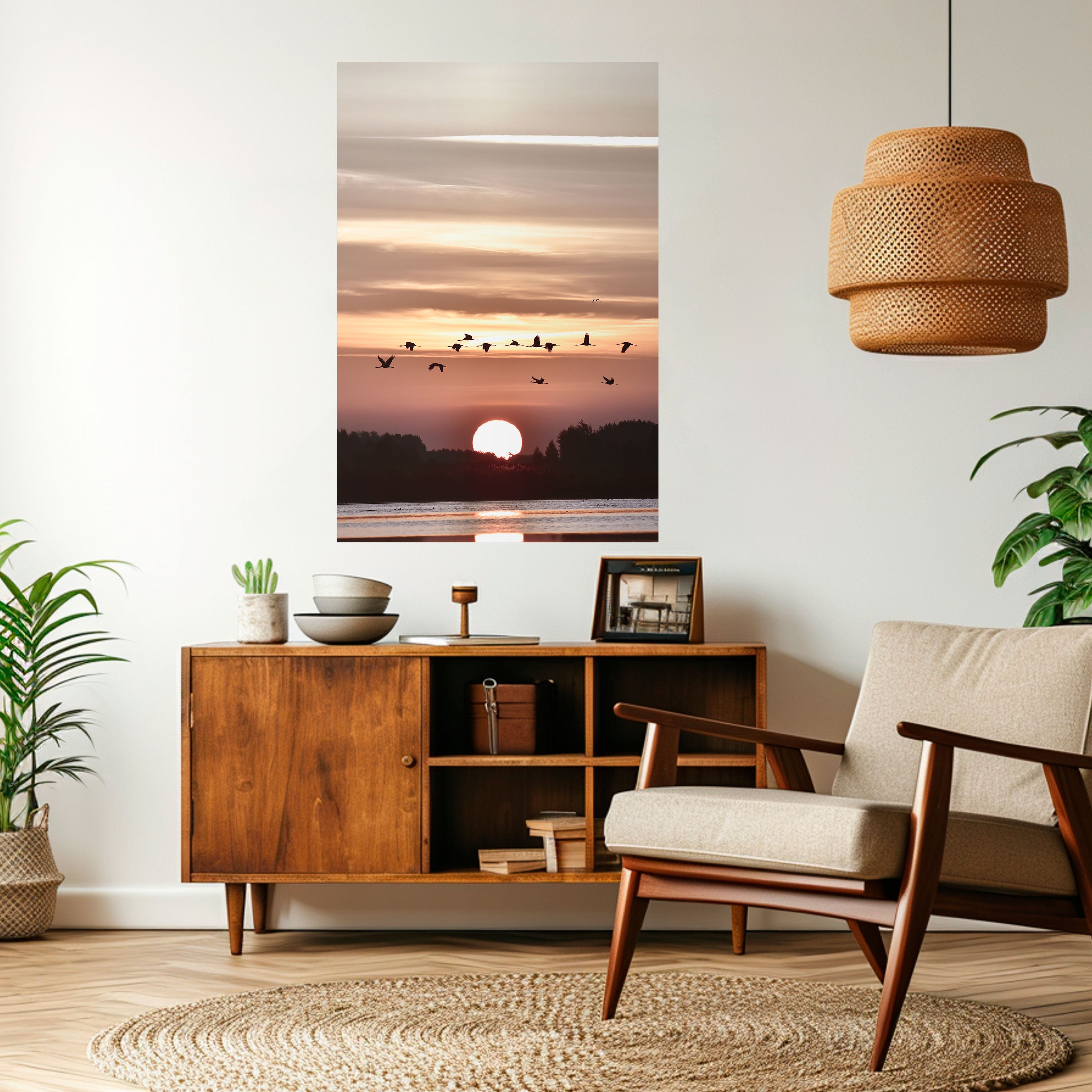 SUNSET FLIGHT SYMPHONY Naklejka/Plakat pionowy