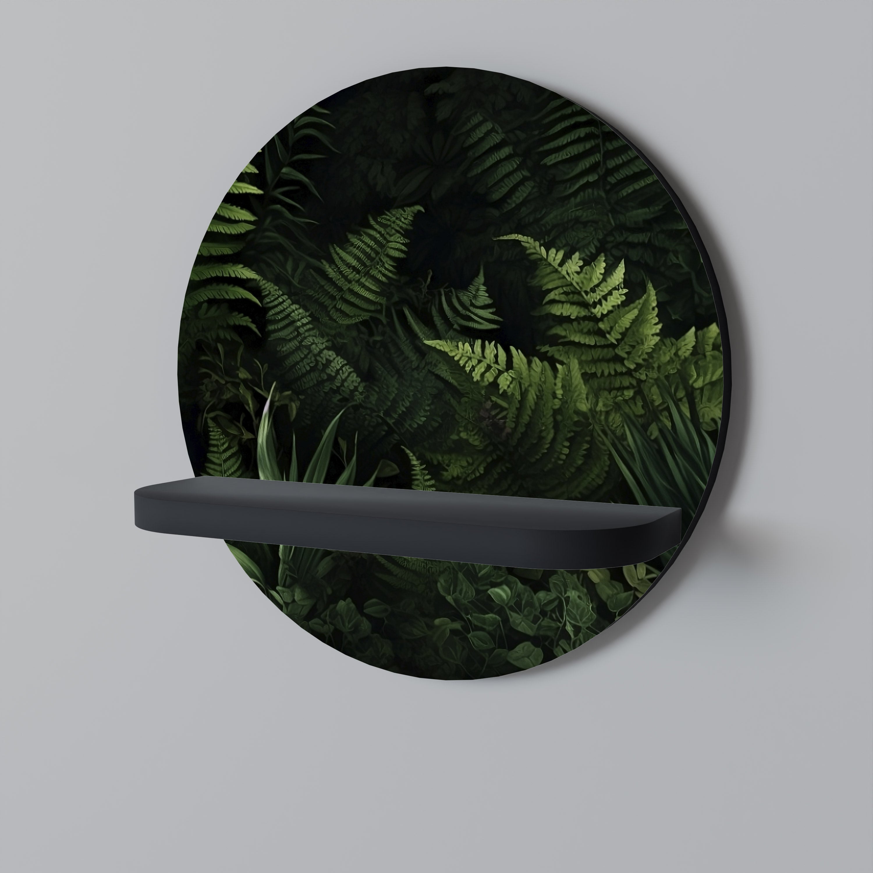 FERN SECRETS Półka okrągła Czarna