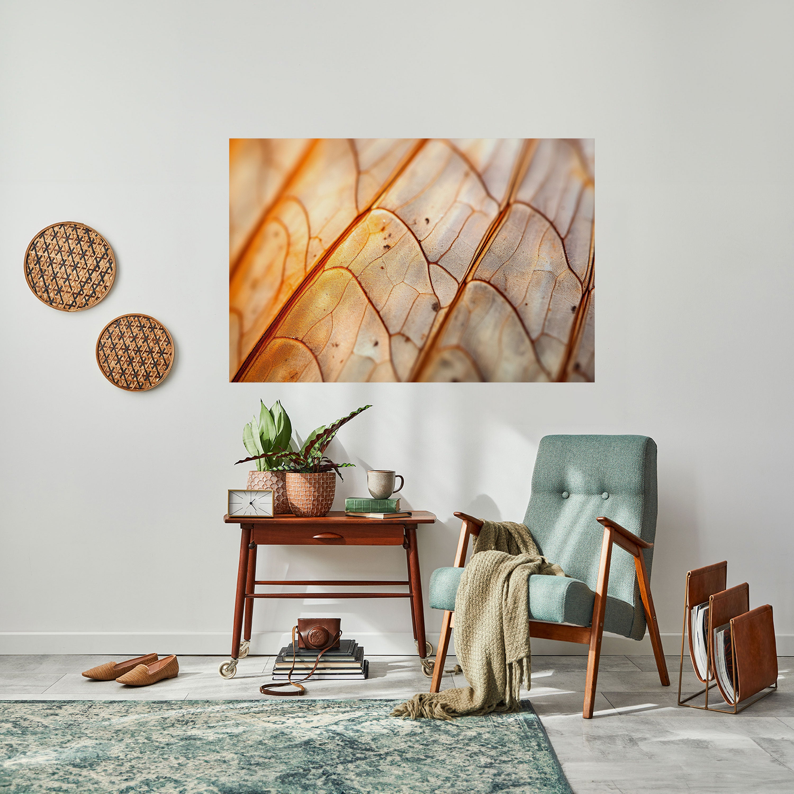 ELEGANT VEINING Naklejka/Plakat poziomy