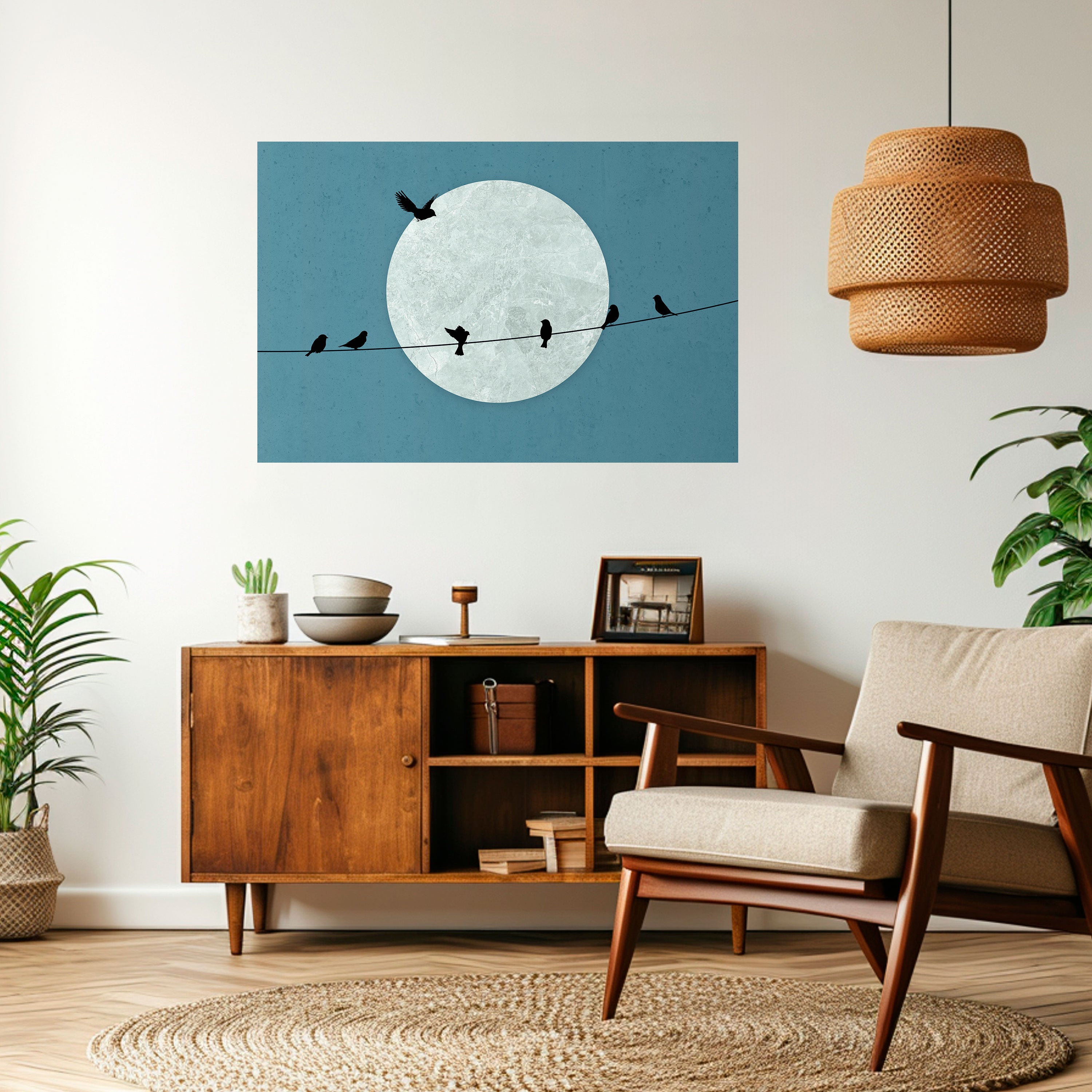 MOONLIT REST Naklejka/Plakat poziomy