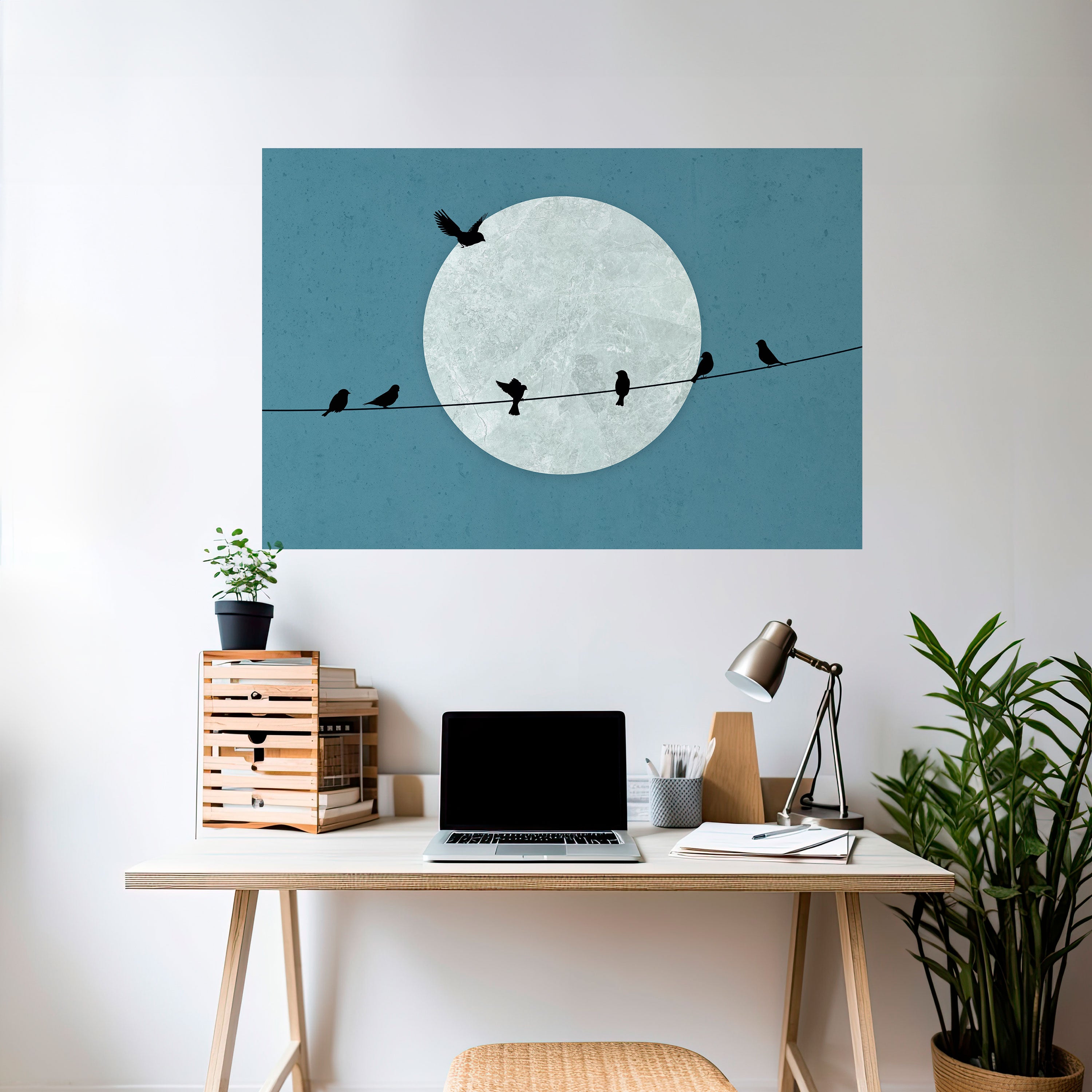 MOONLIT REST Naklejka/Plakat poziomy