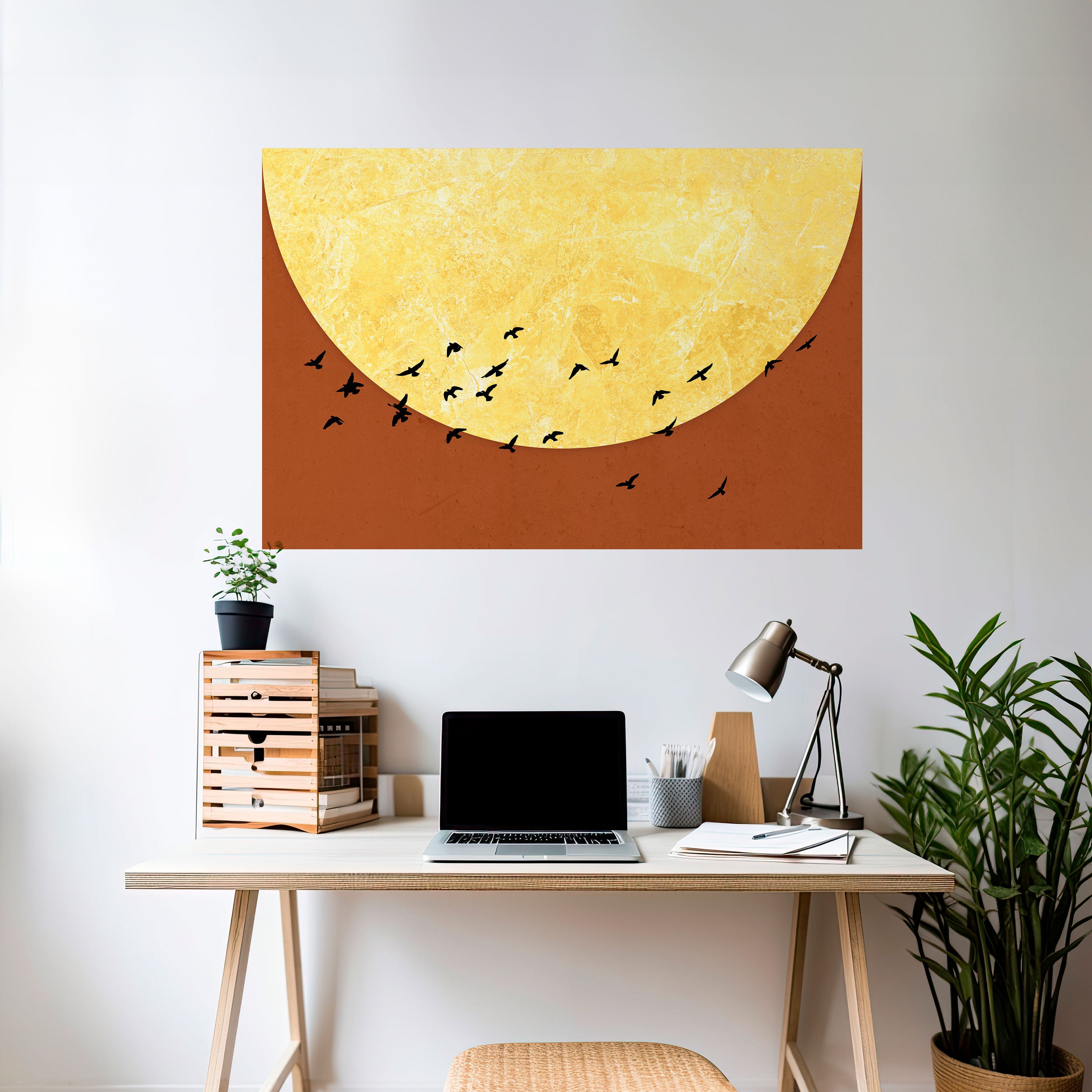 MOONLIT MIGRATION Naklejka/Plakat poziomy