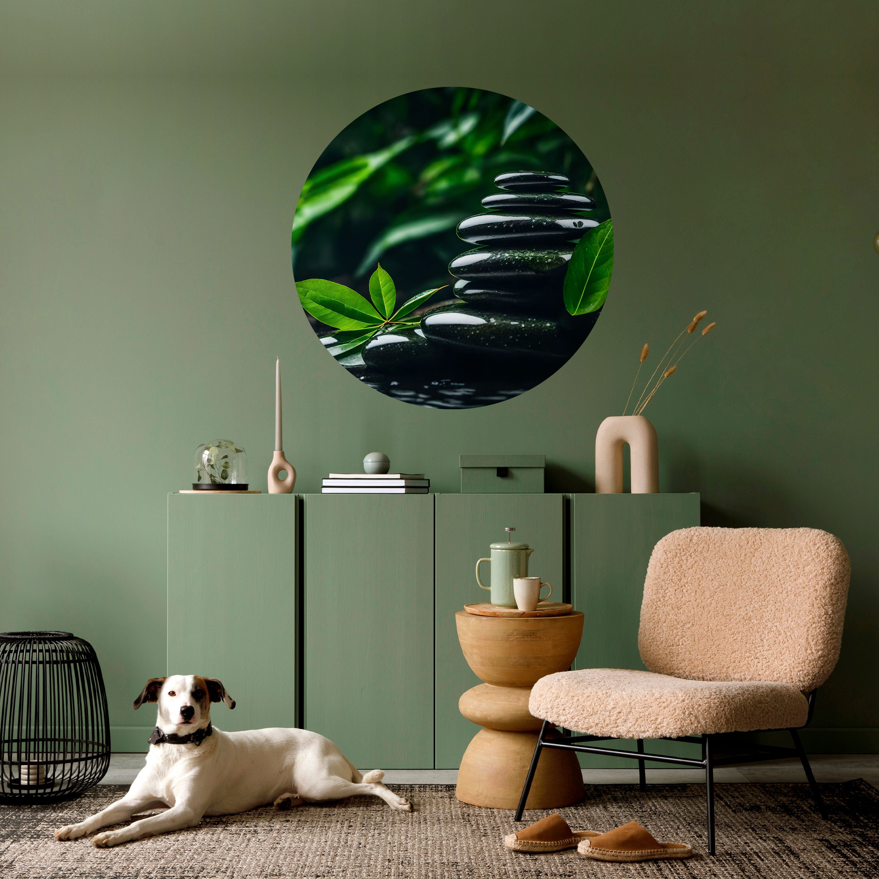 HARMONY STONES Naklejka okrągła