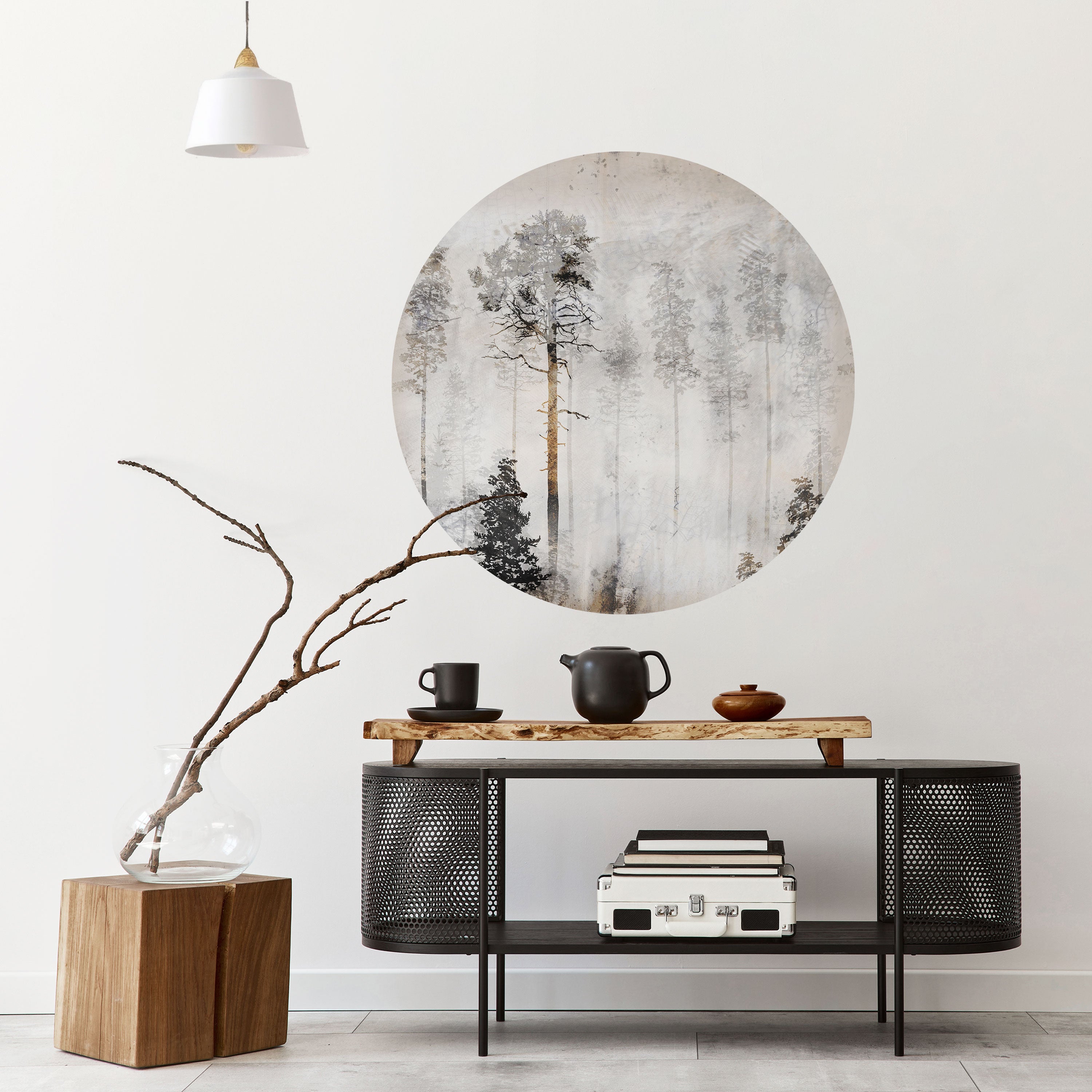 FADE IN THE TREES Naklejka okrągła