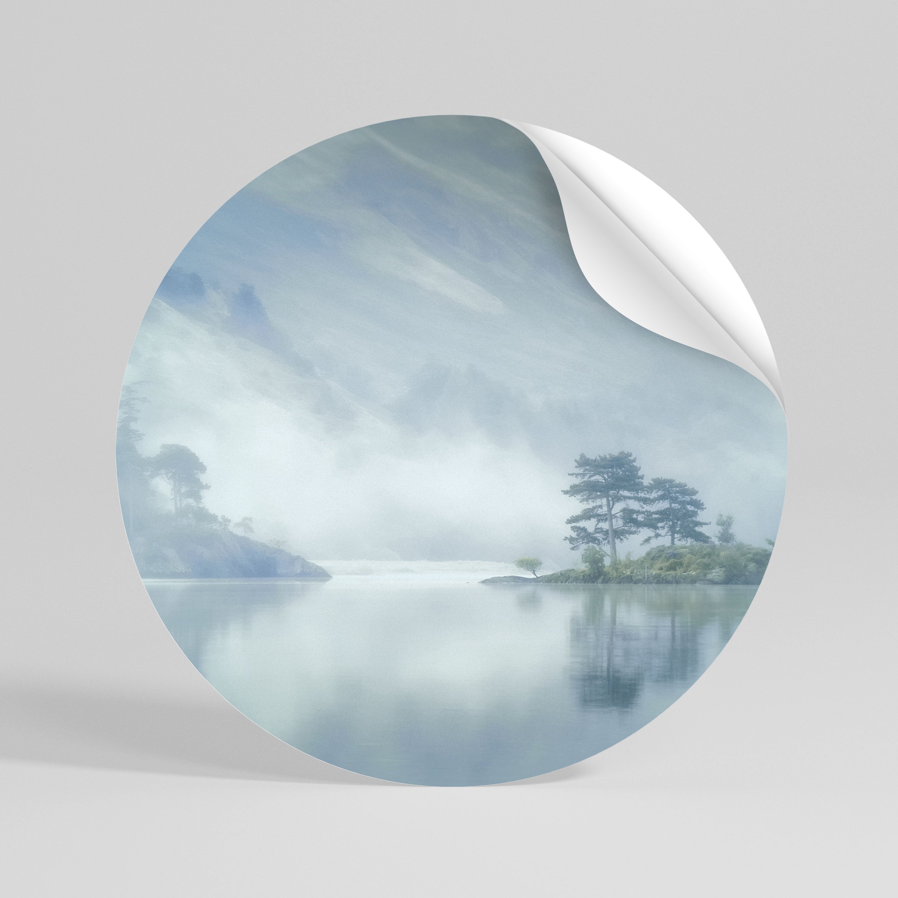 SILVER LAKE Naklejka - okrągła