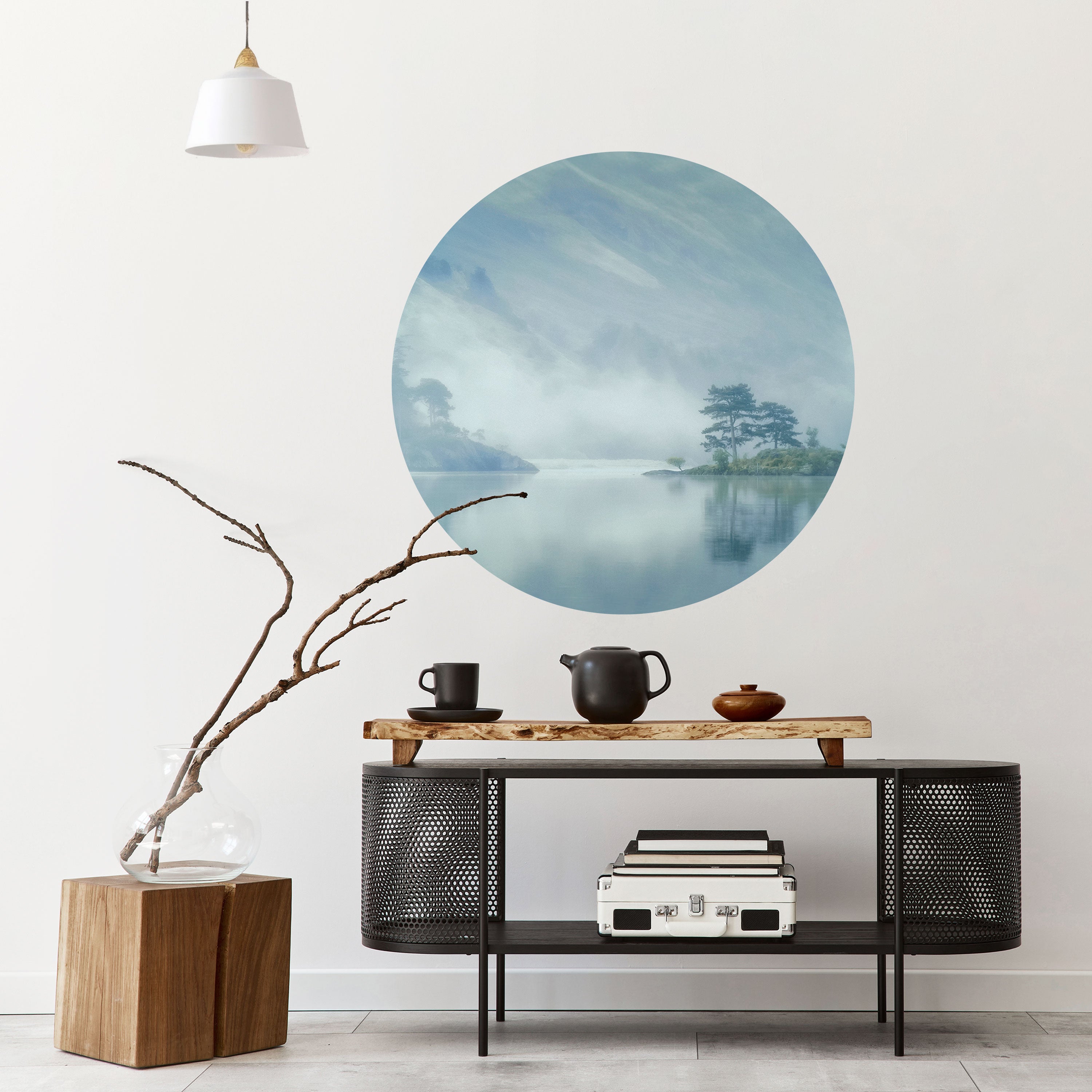 SILVER LAKE Naklejka okrągła