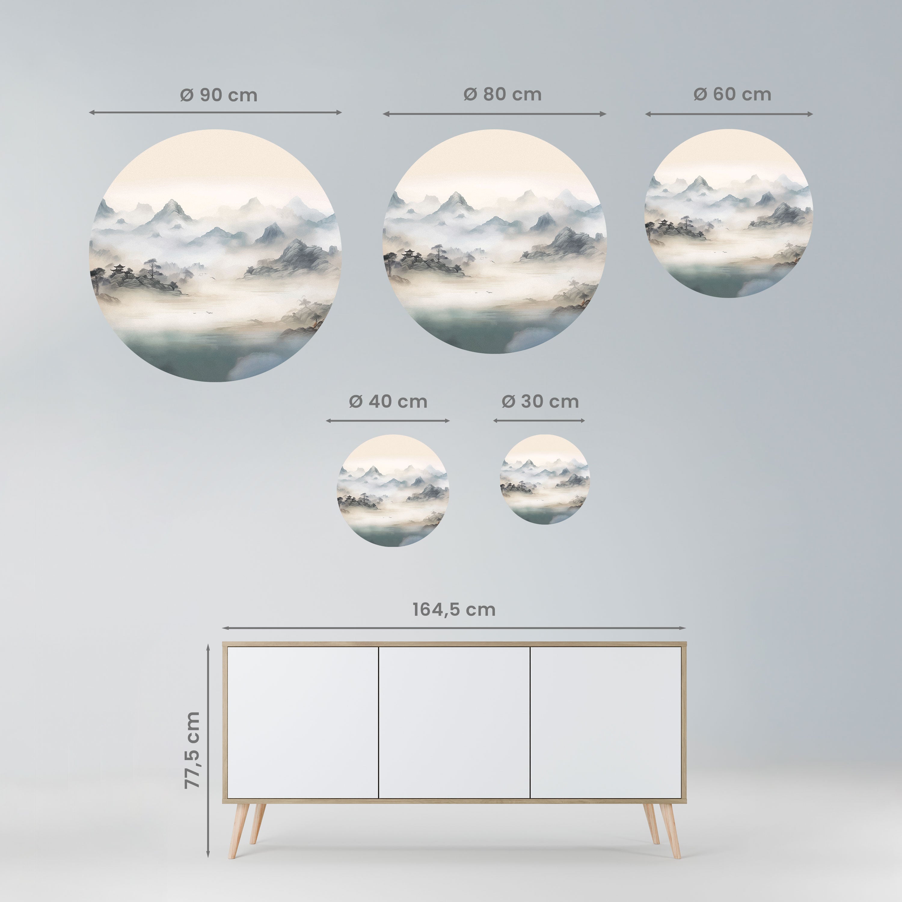 HIDDEN TEMPLE MIST Naklejka okrągła