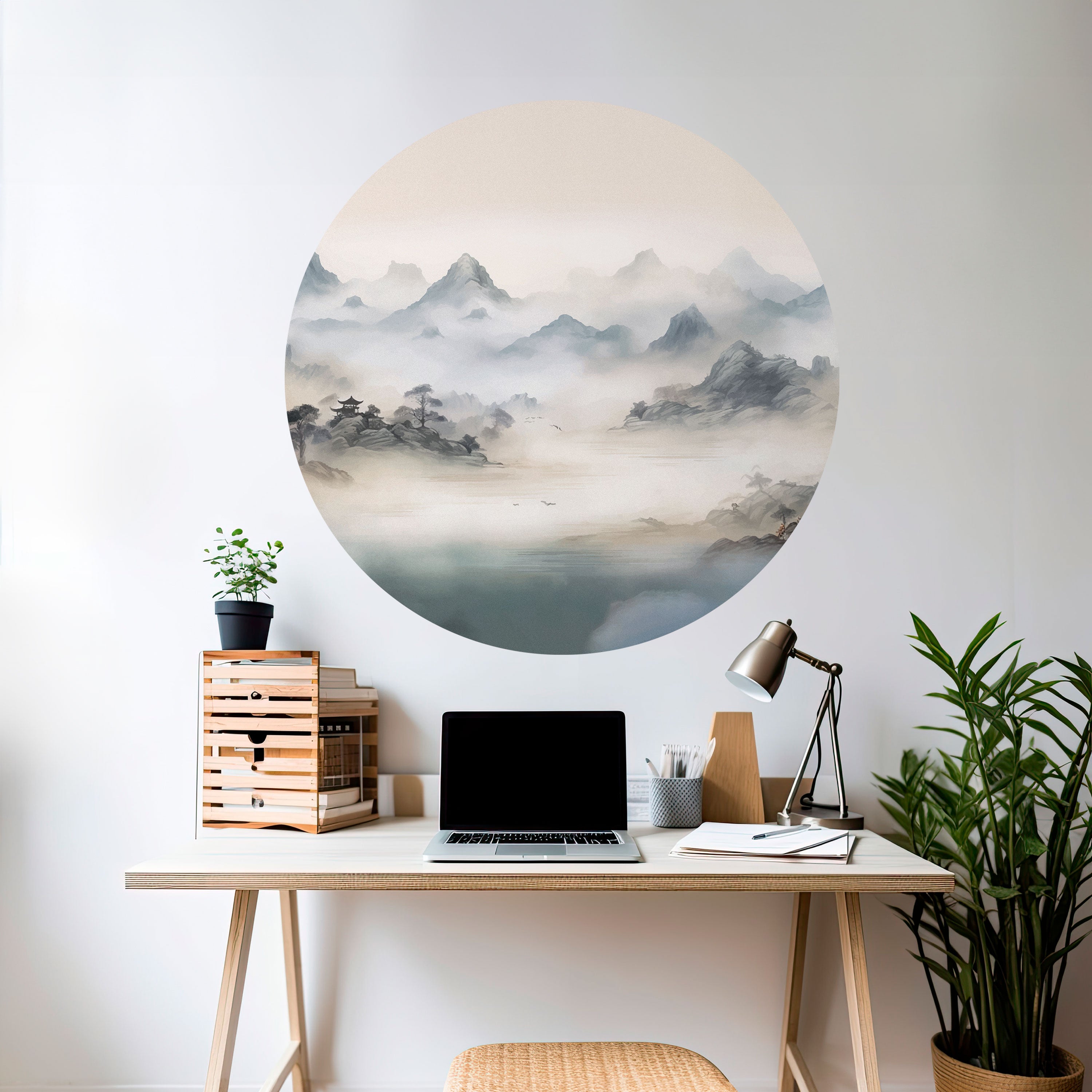 HIDDEN TEMPLE MIST Naklejka okrągła