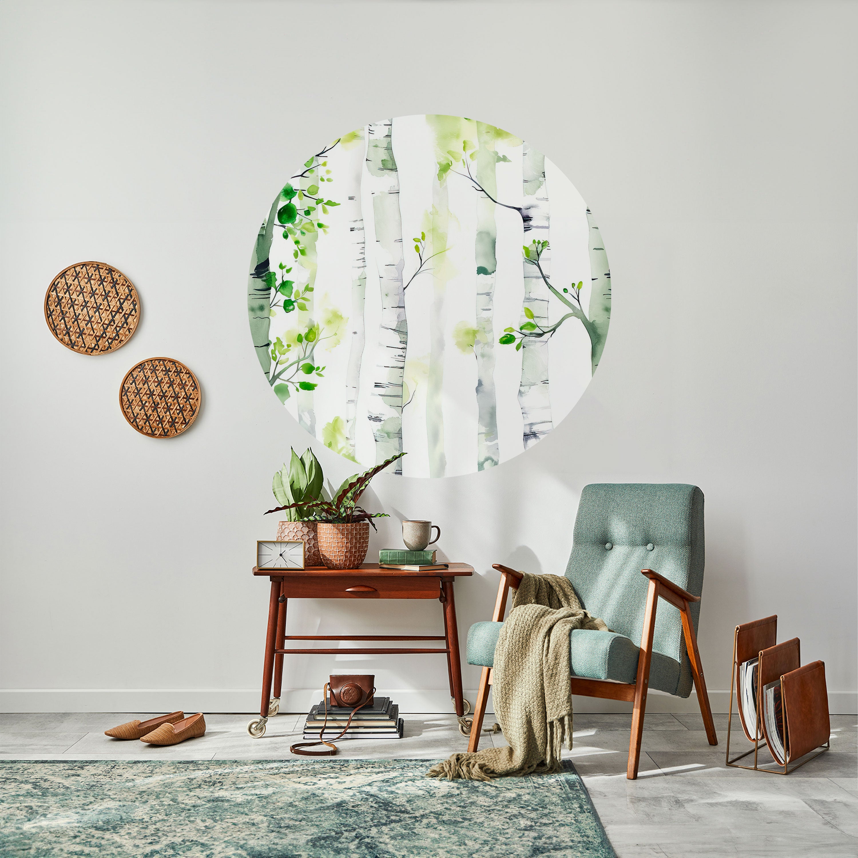 BIRCHY SOLACE Naklejka okrągła