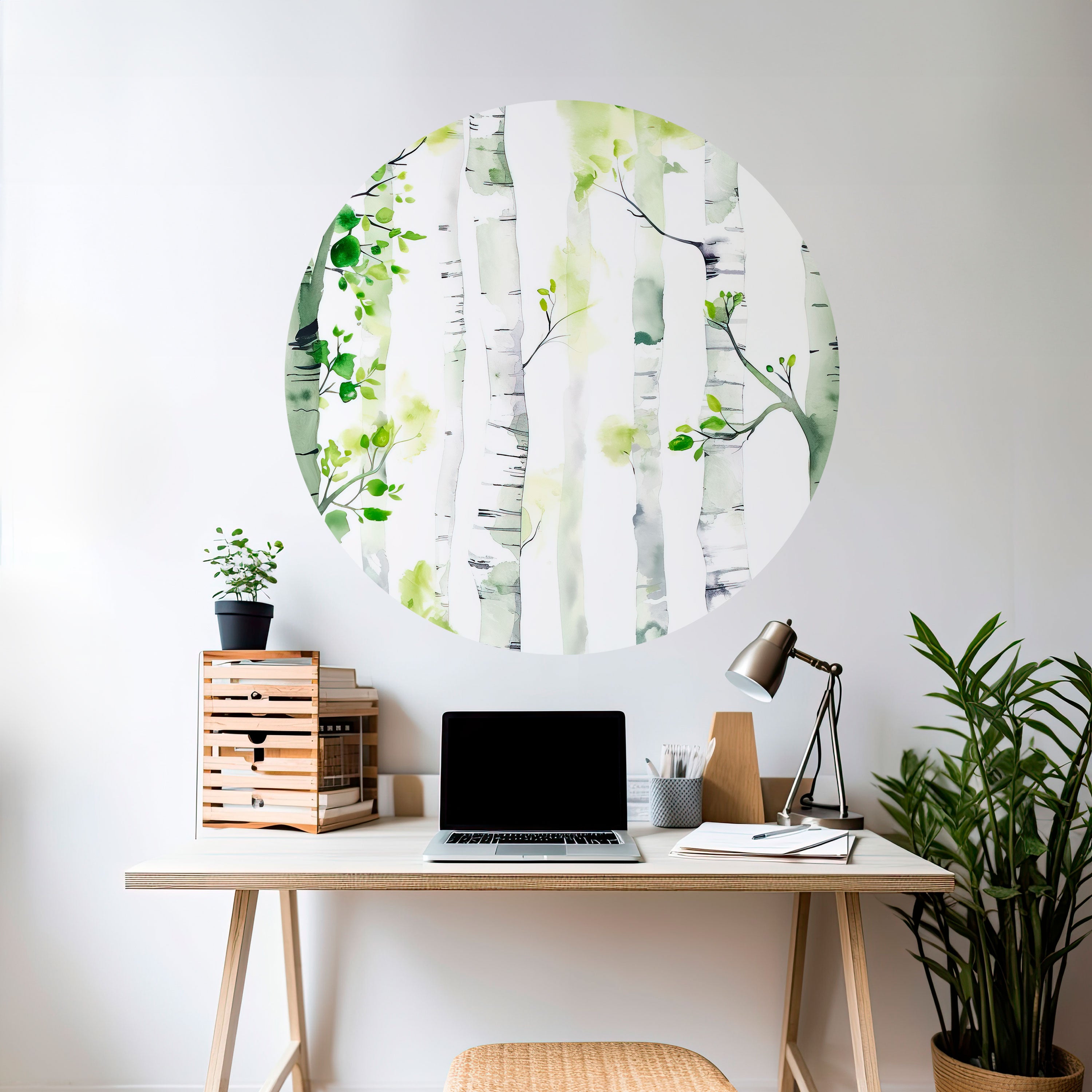 BIRCHY SOLACE Naklejka okrągła