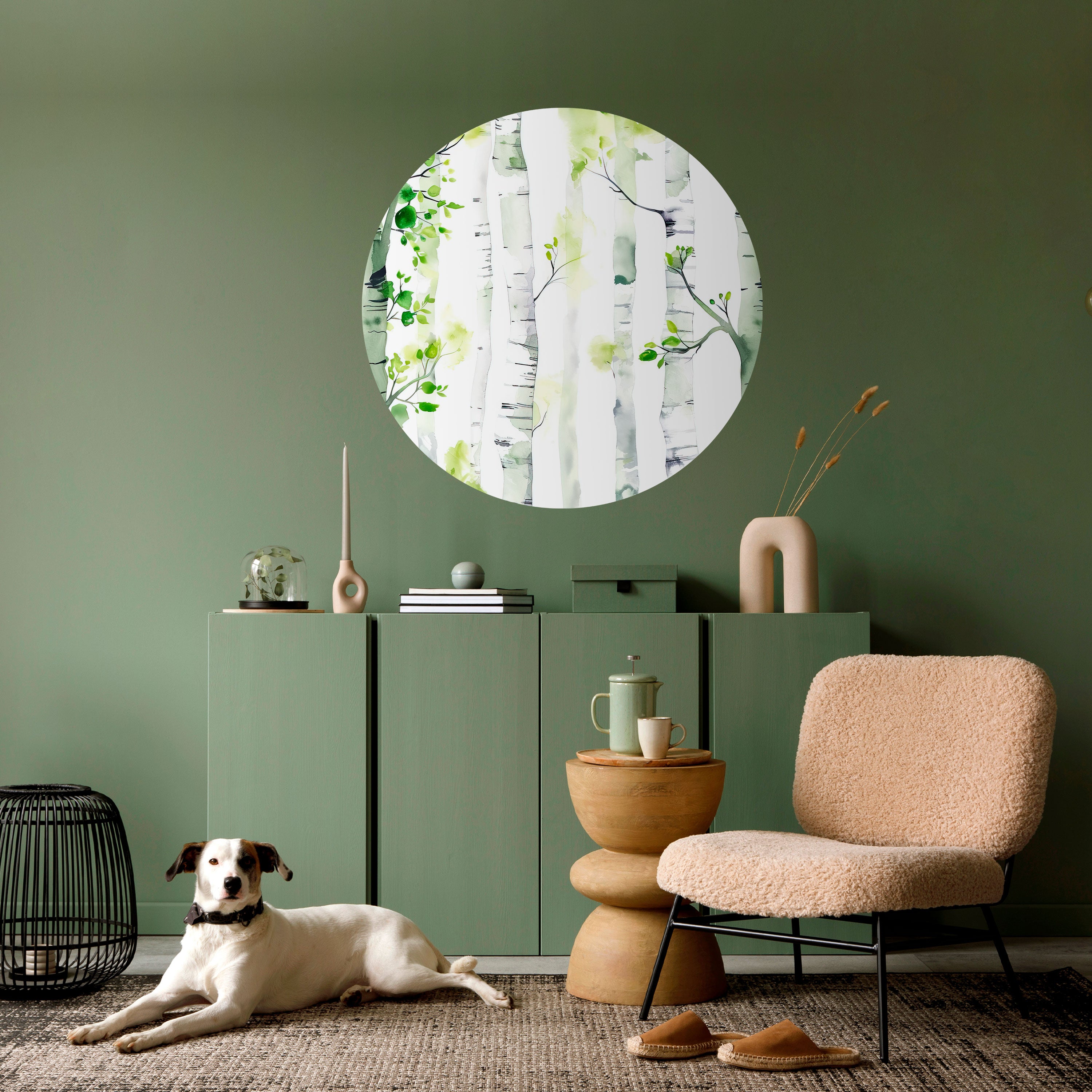 BIRCHY SOLACE Naklejka okrągła