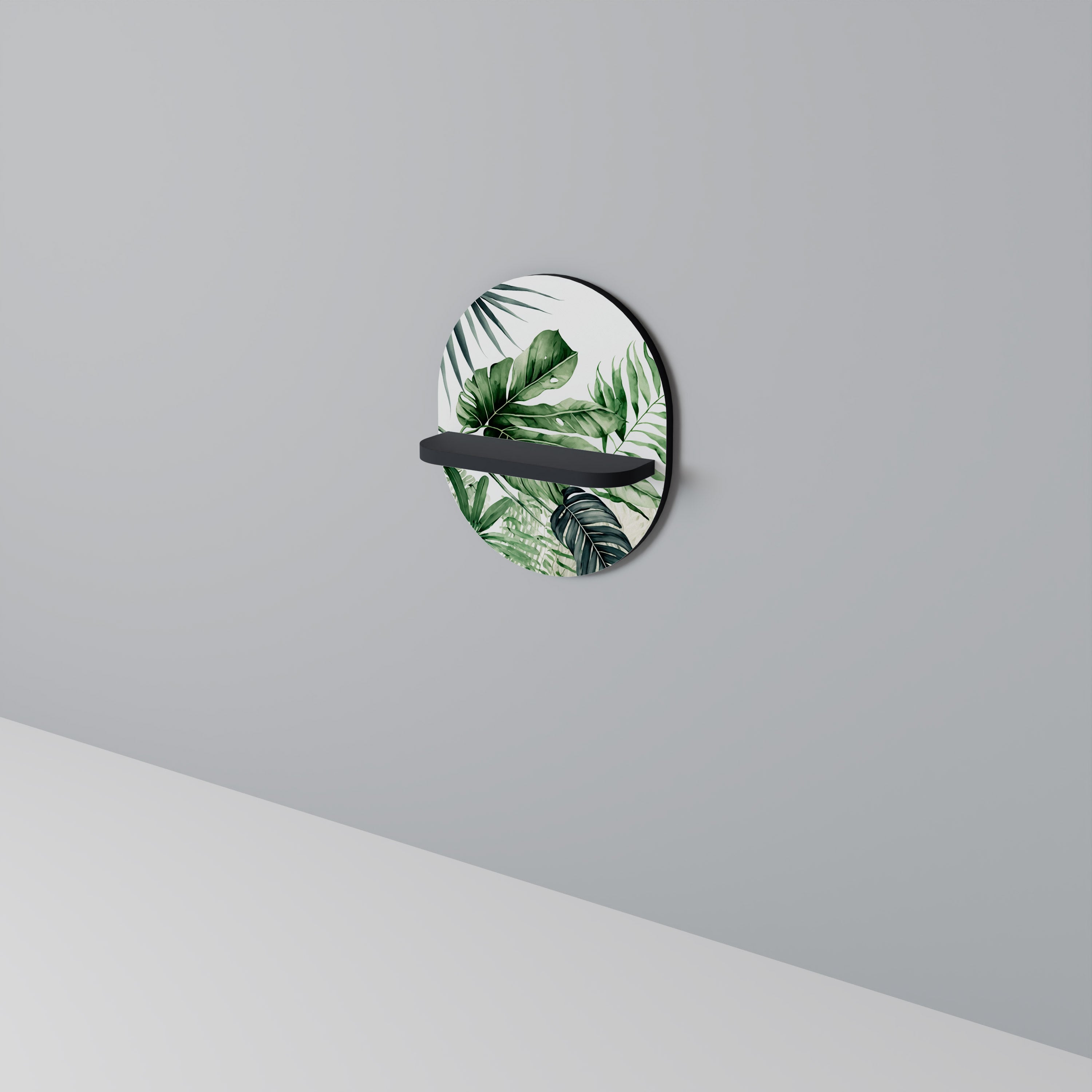 MONSTERA DREAM Półka owalna Czarna