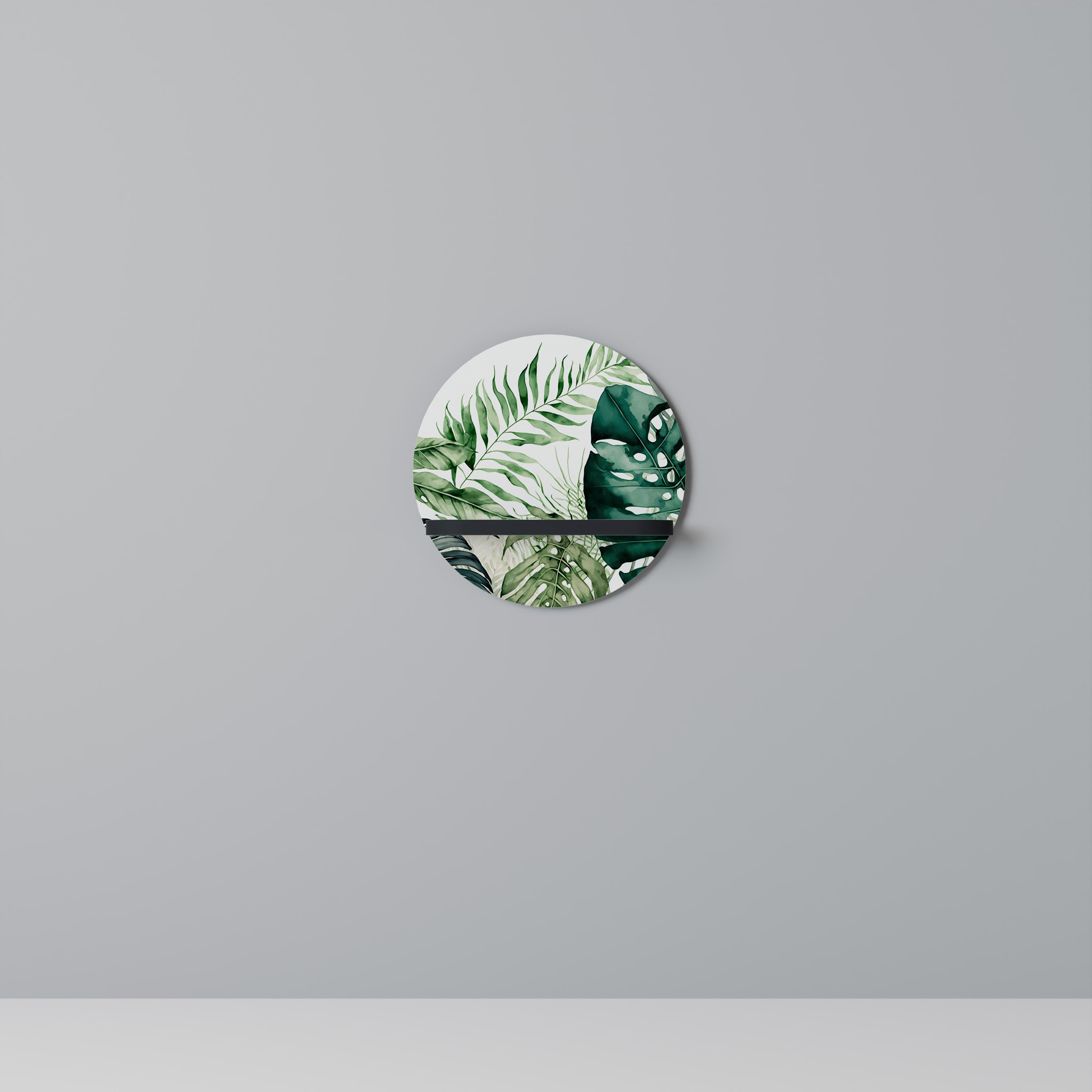 MONSTERA DREAM Półka okrągła Czarna