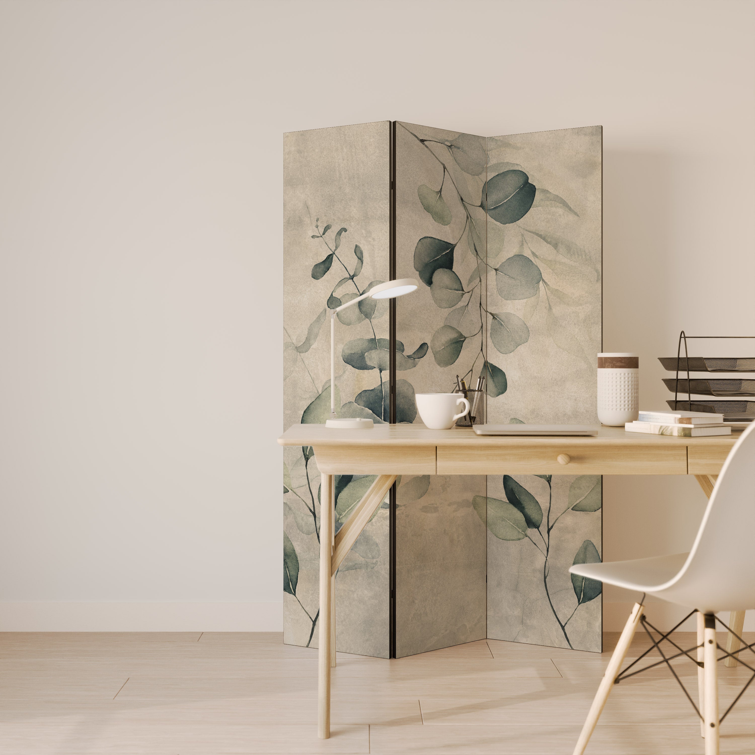 EARTHY TONED ELEGANCE Dekoracyjny parawan 3-skrzydłowy