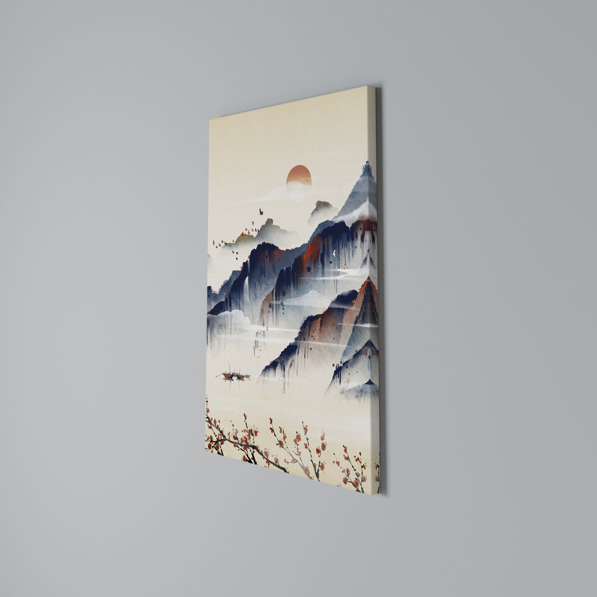 JAPANESE LANDSCAPE Pionowy obraz na płótnie