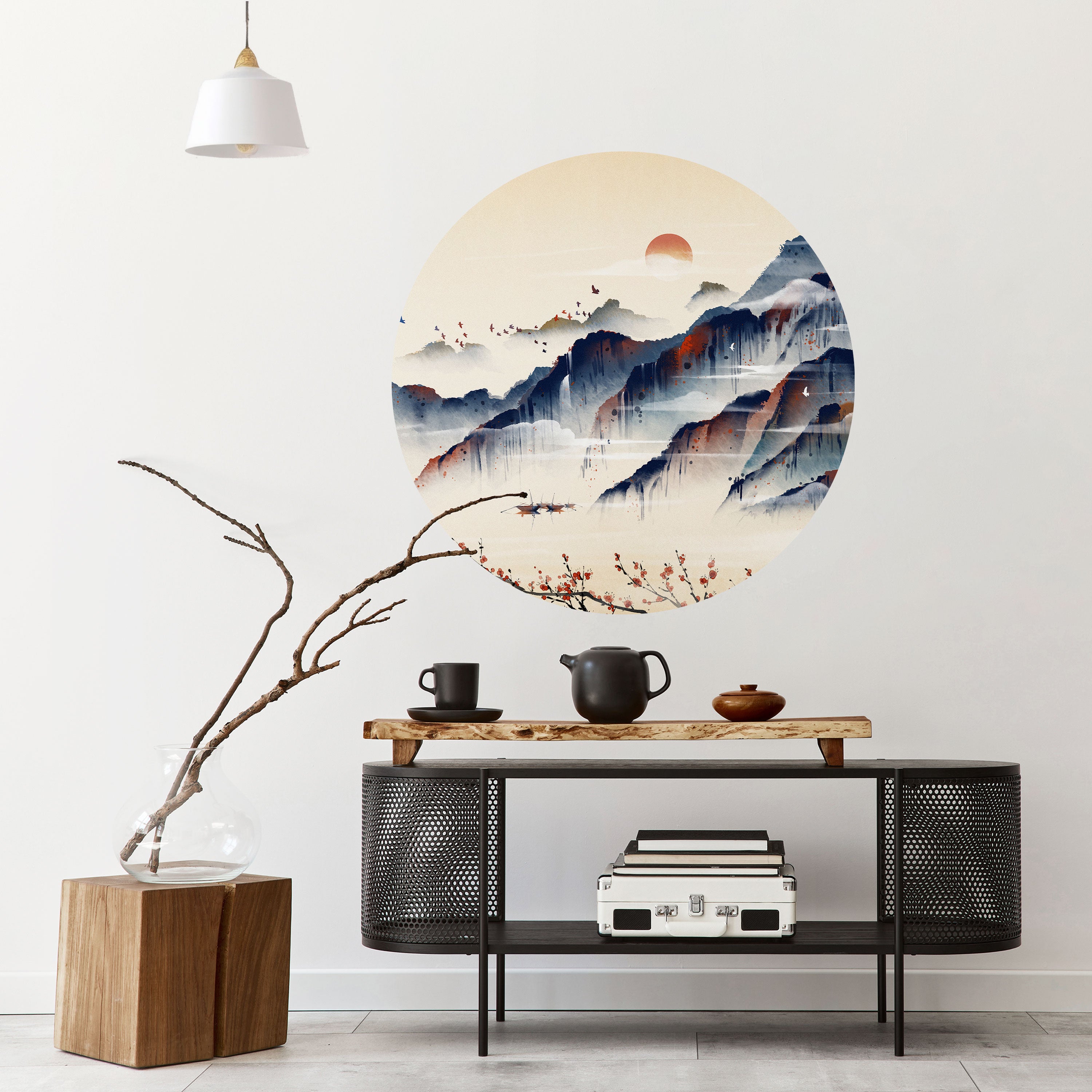 JAPANESE LANDSCAPE Naklejka okrągła