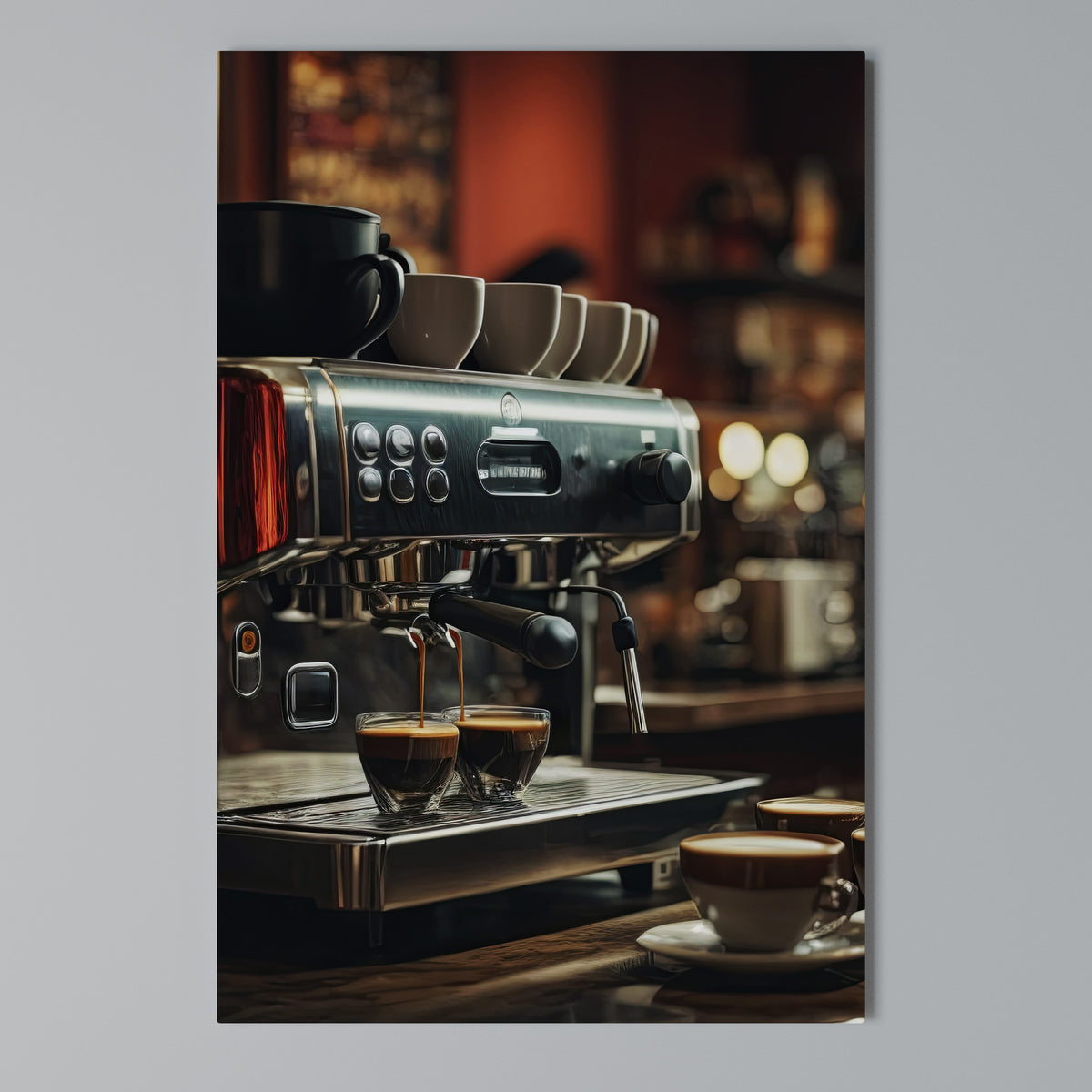 BARISTA’S DREAM MACHINE Pionowy obraz na płótnie