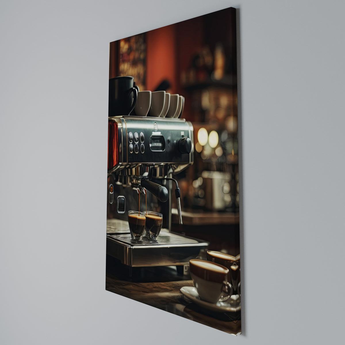 BARISTA’S DREAM MACHINE Pionowy obraz na płótnie