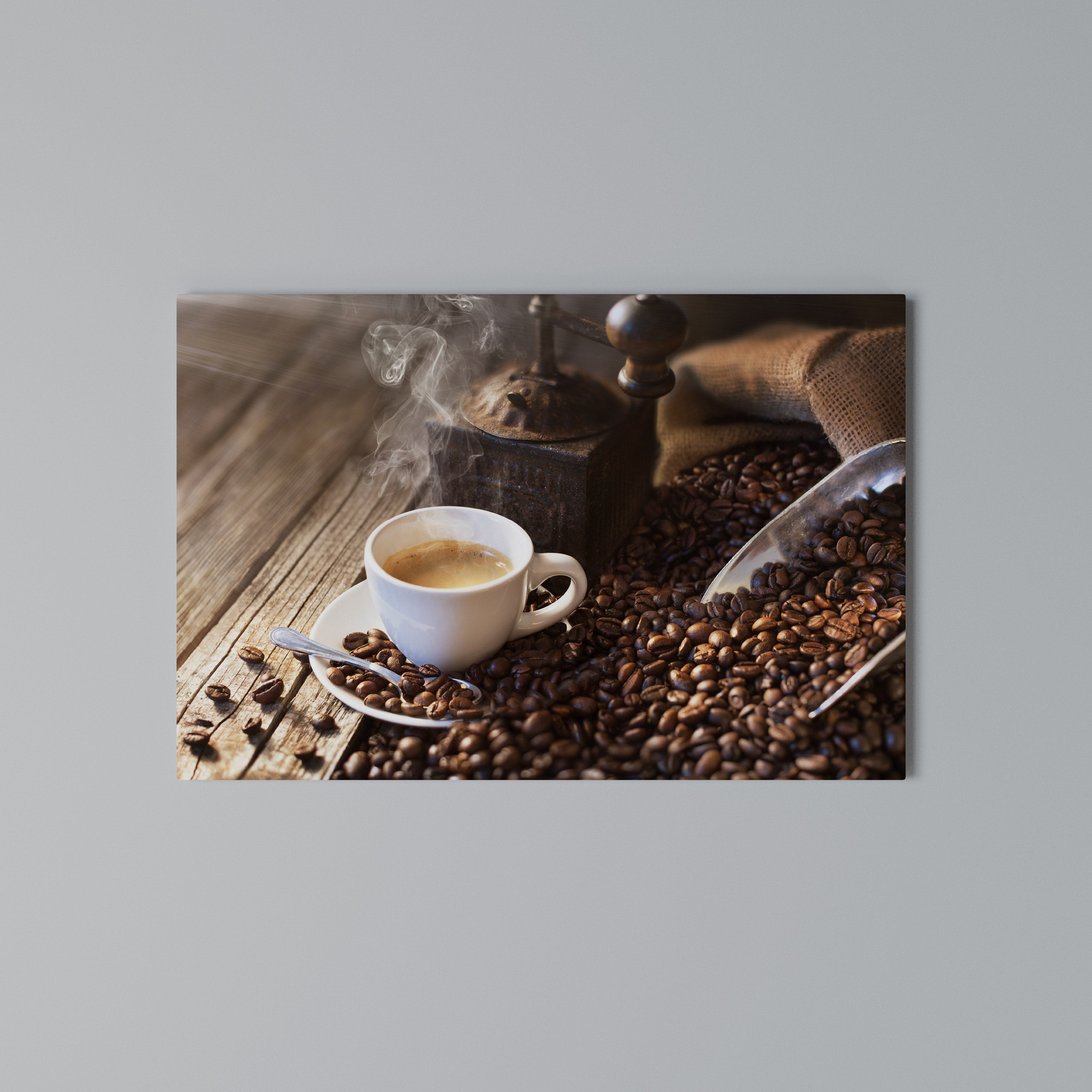 STEAMING BREWED DELIGHT Poziomy obraz na płótnie
