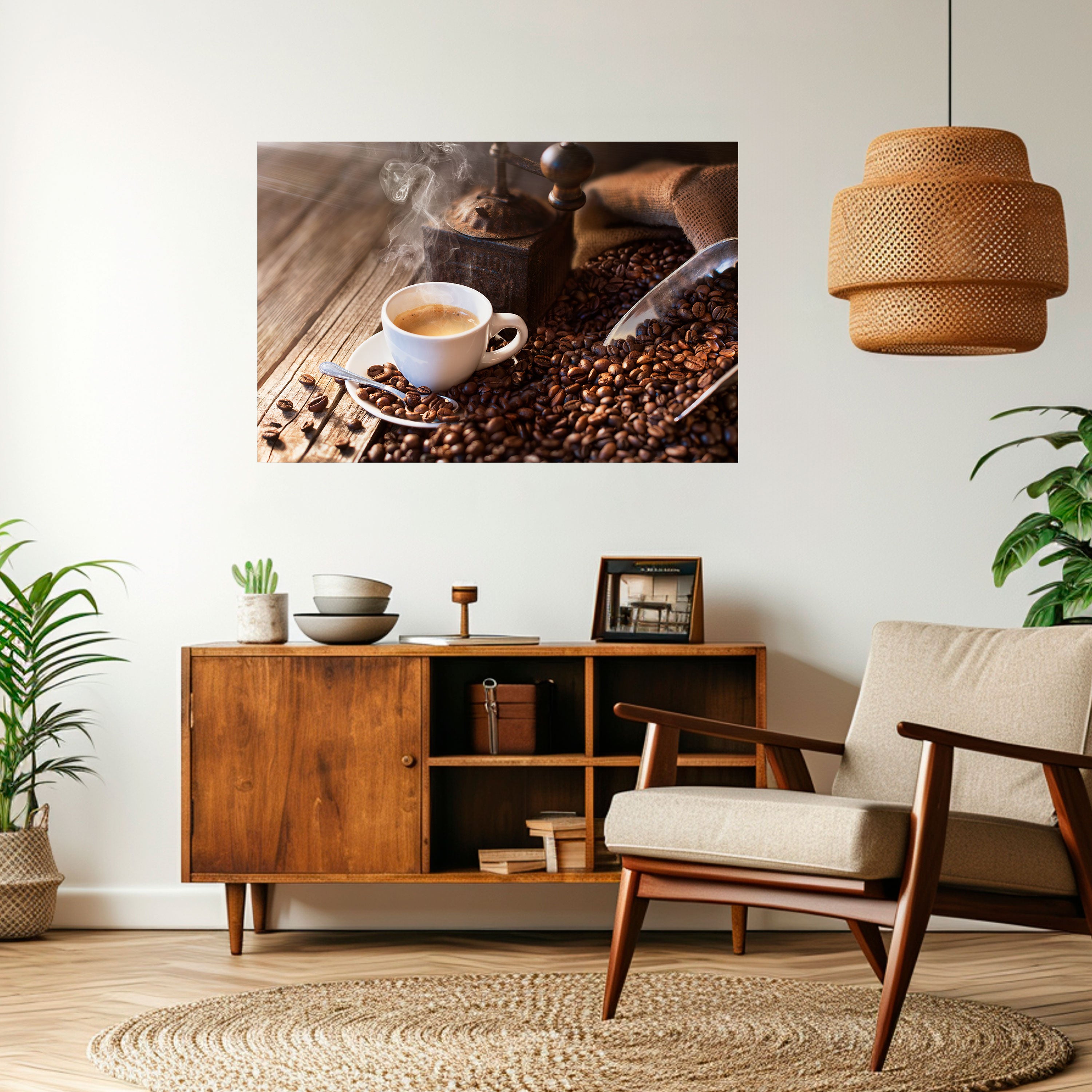 STEAMING BREWED DELIGHT Naklejka/Plakat poziomy