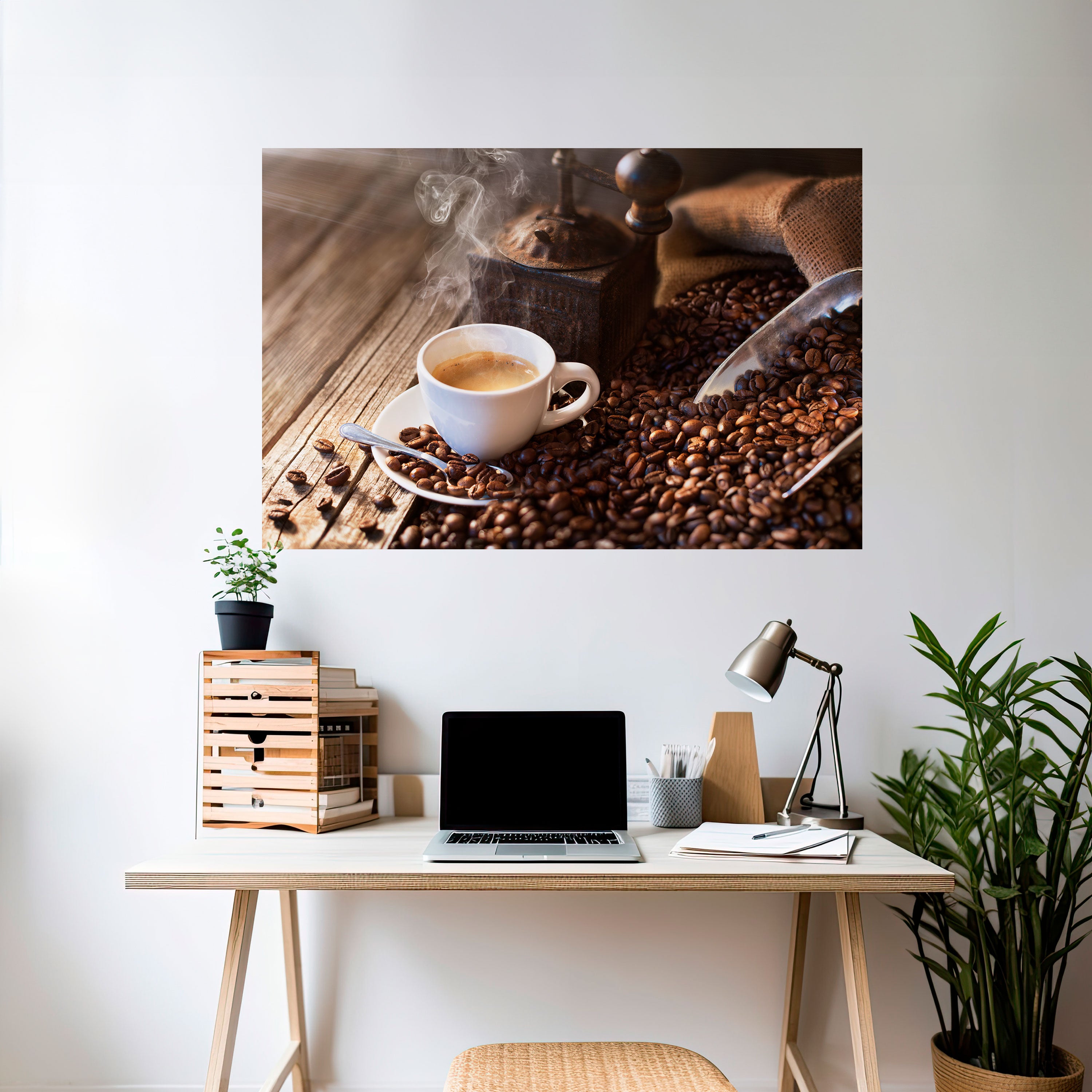 STEAMING BREWED DELIGHT Naklejka/Plakat poziomy