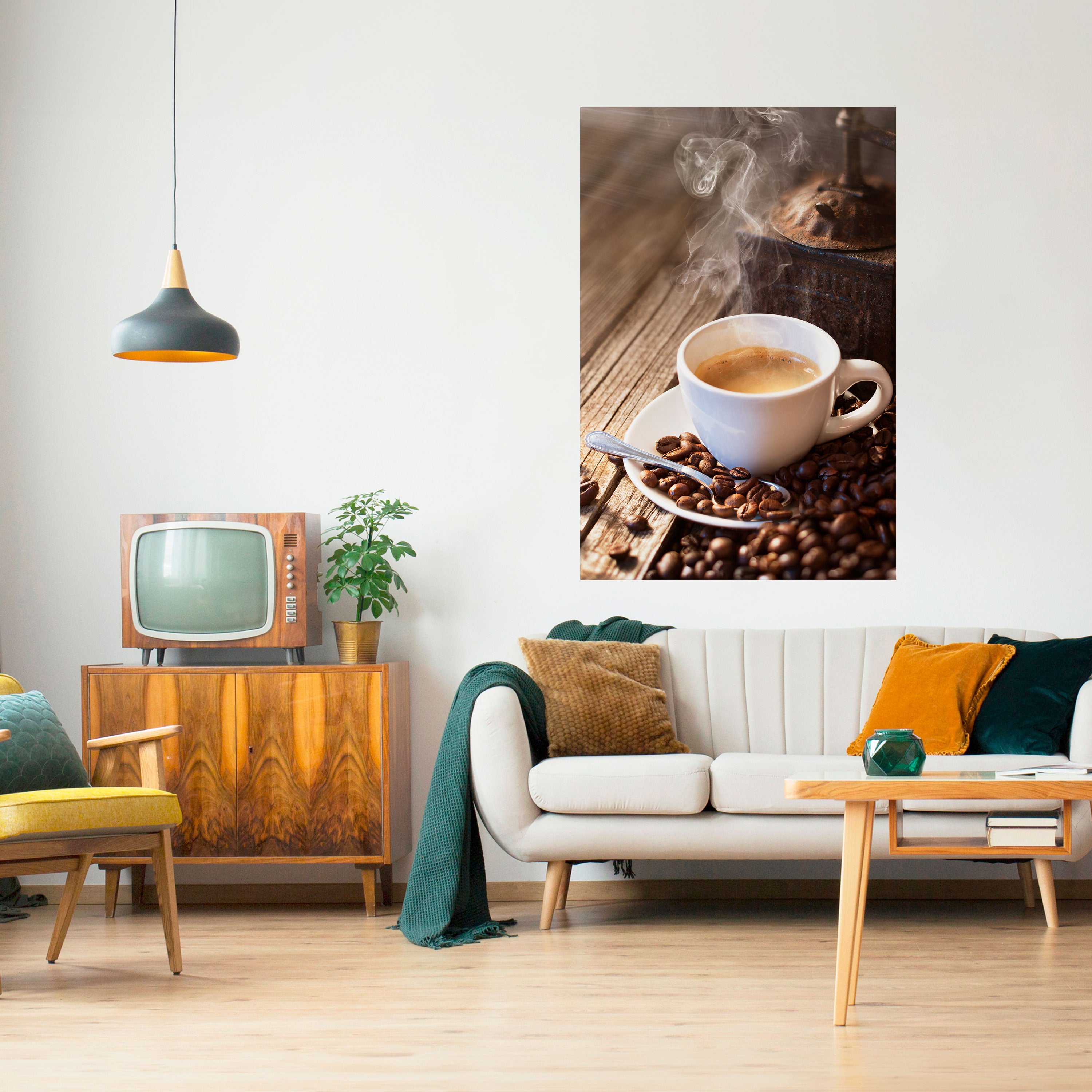 STEAMING BREWED DELIGHT Naklejka/Plakat pionowy