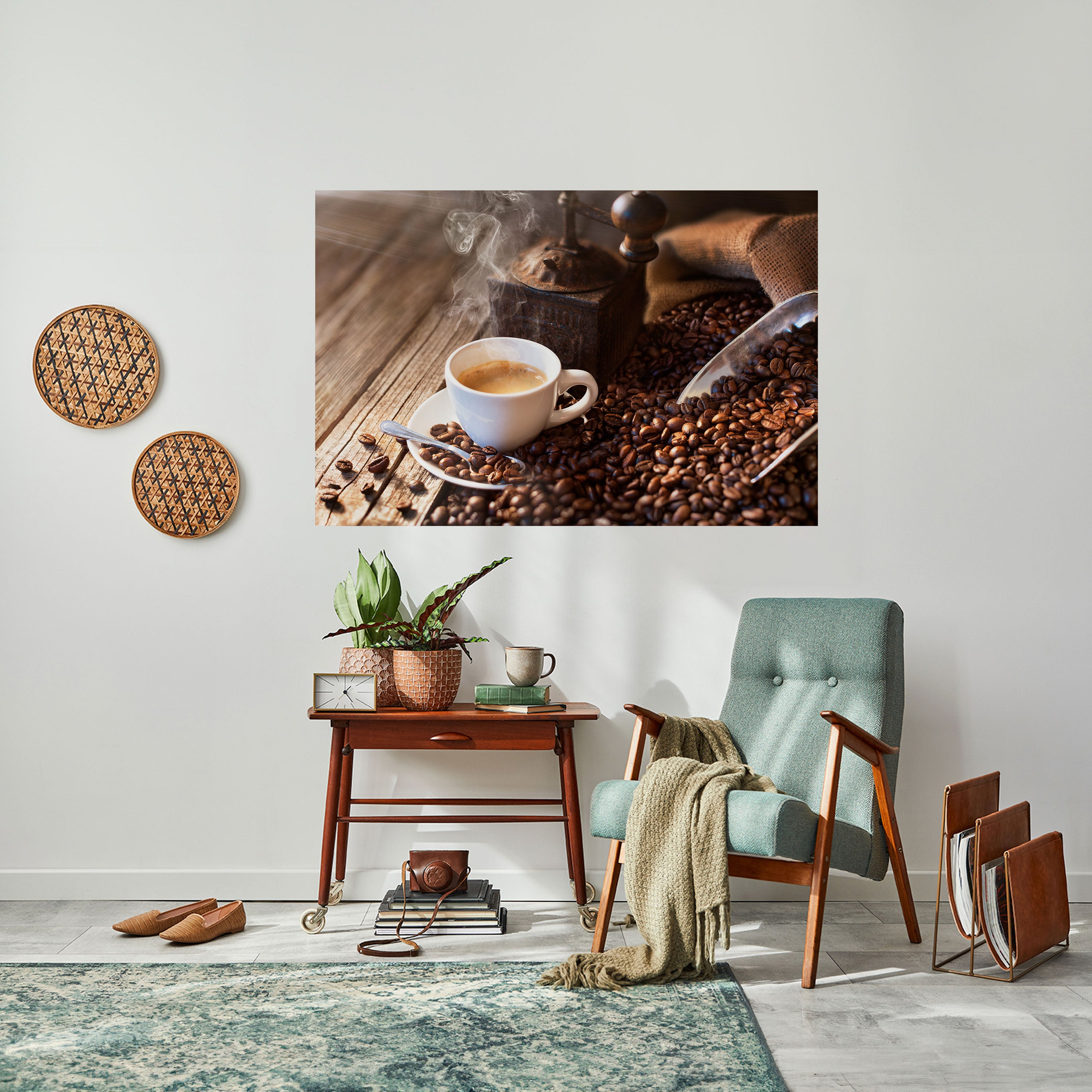 STEAMING BREWED DELIGHT Naklejka/Plakat poziomy