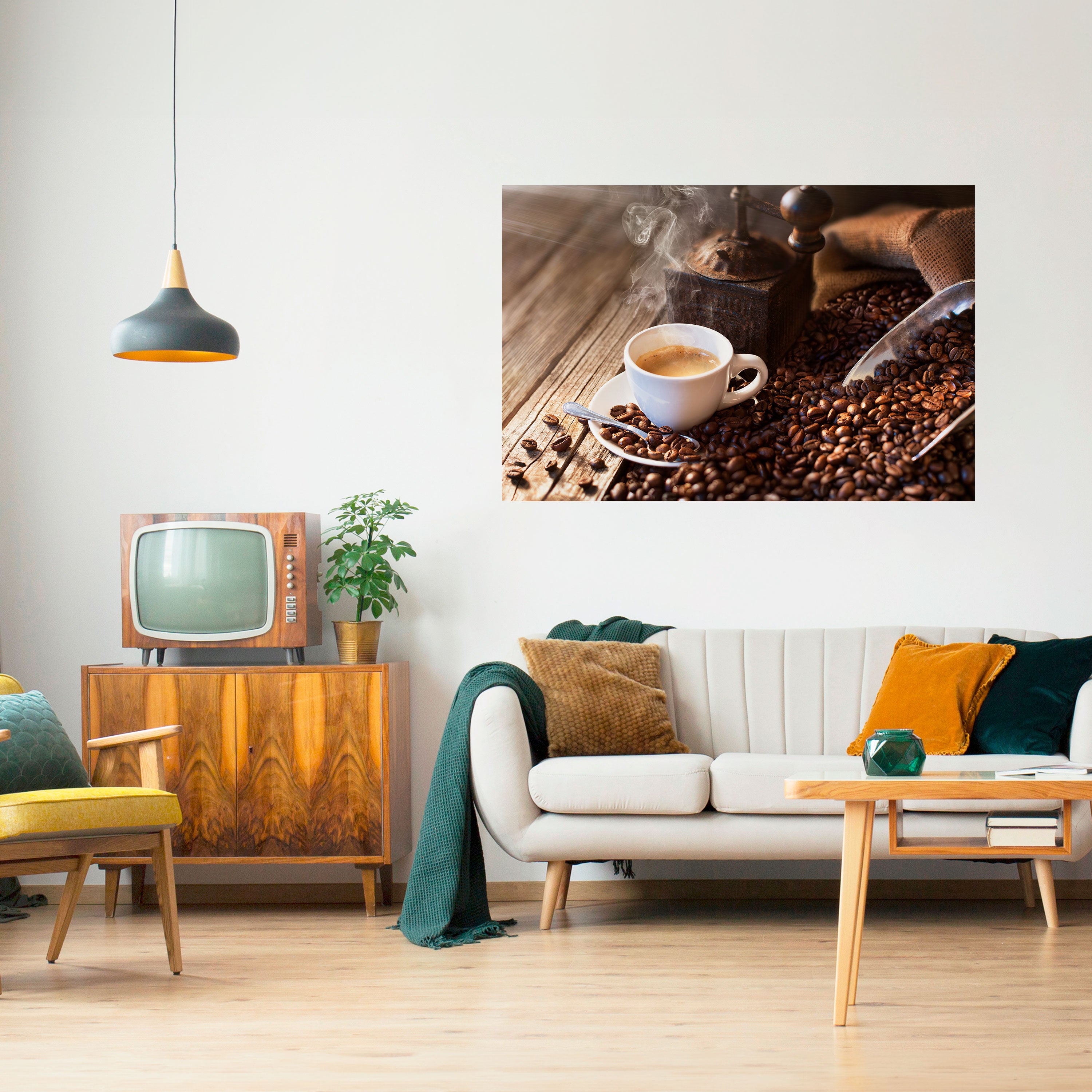 STEAMING BREWED DELIGHT Naklejka/Plakat poziomy
