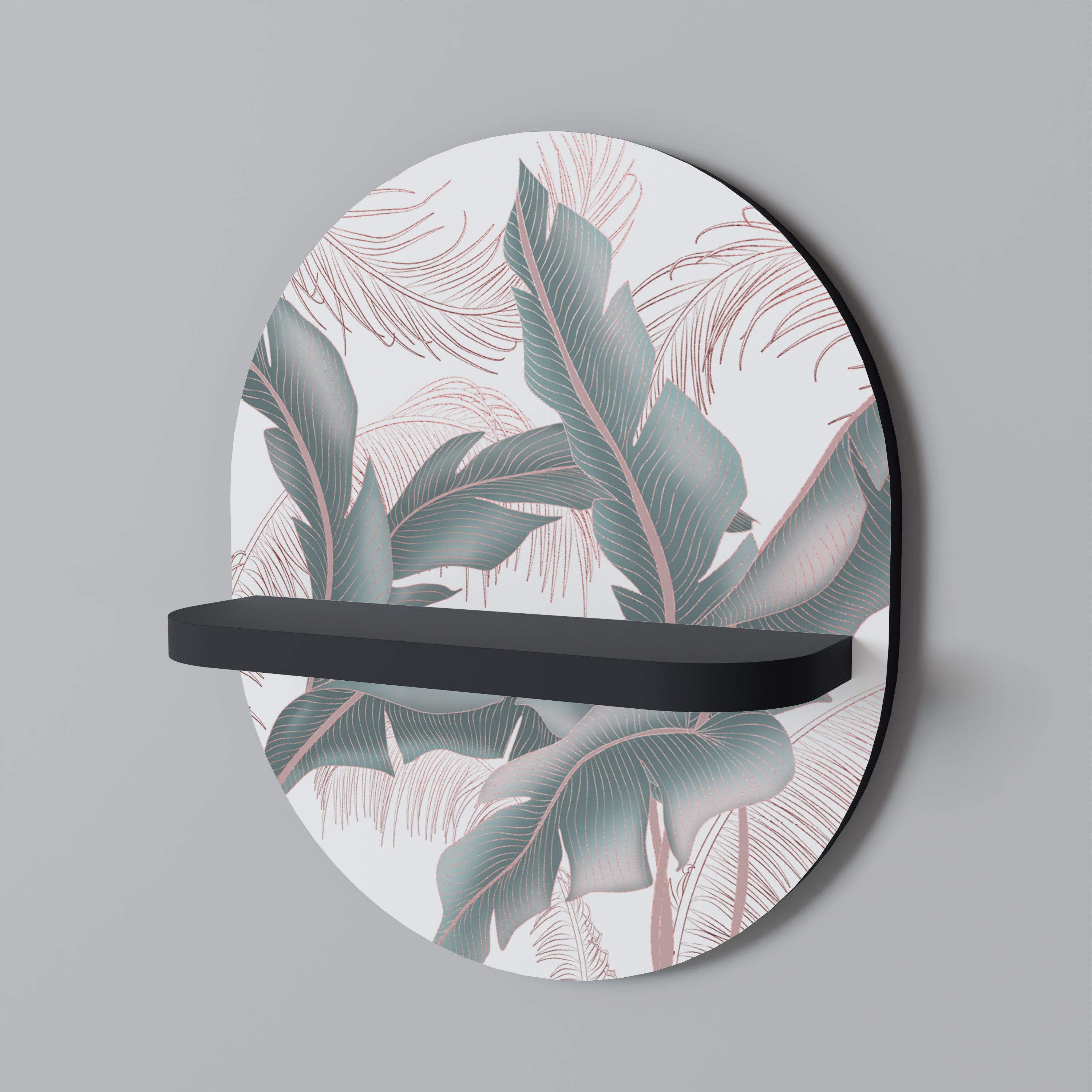 DELICATE BLISS Półka owalna Czarna