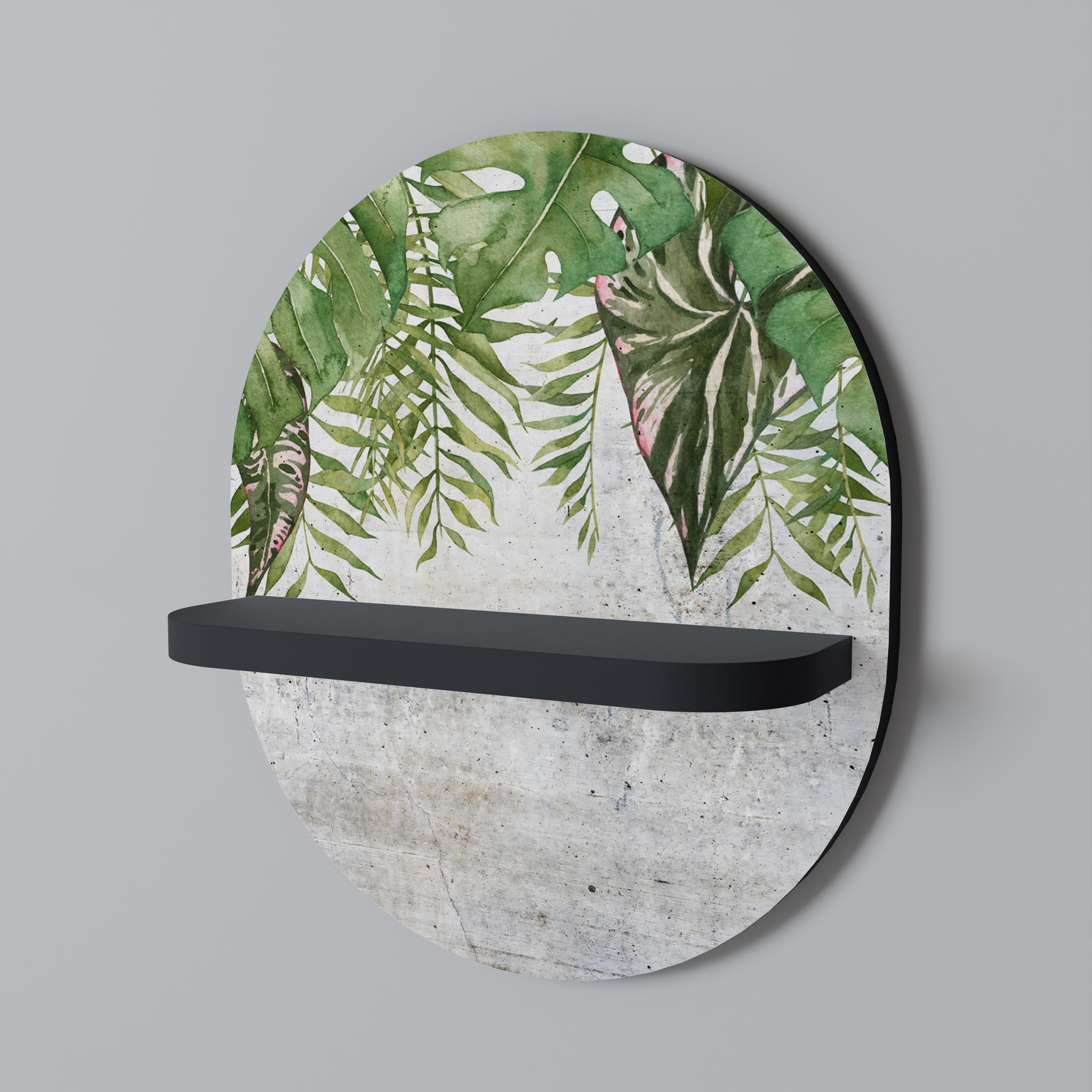 URBAN TROPICS Półka owalna Czarna