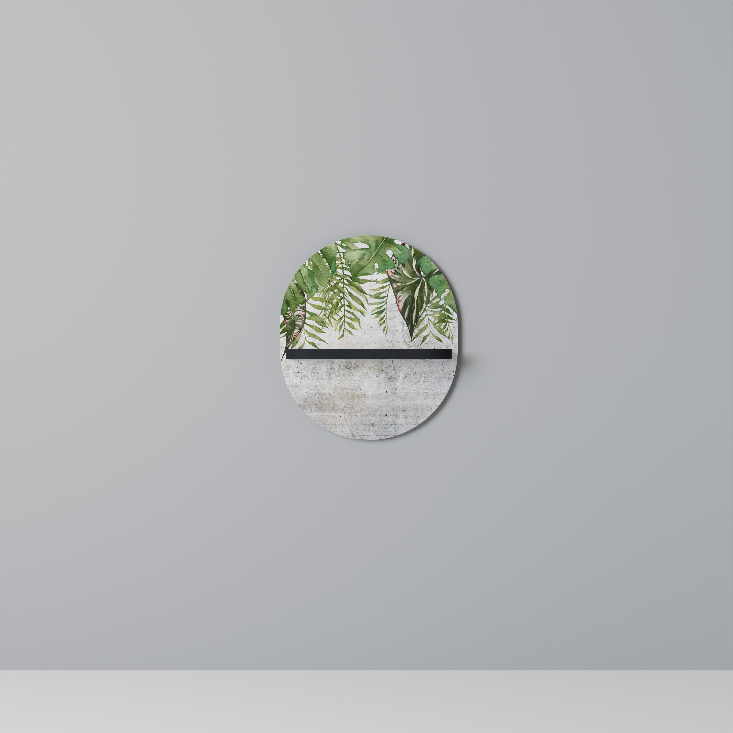URBAN TROPICS Półka owalna Czarna