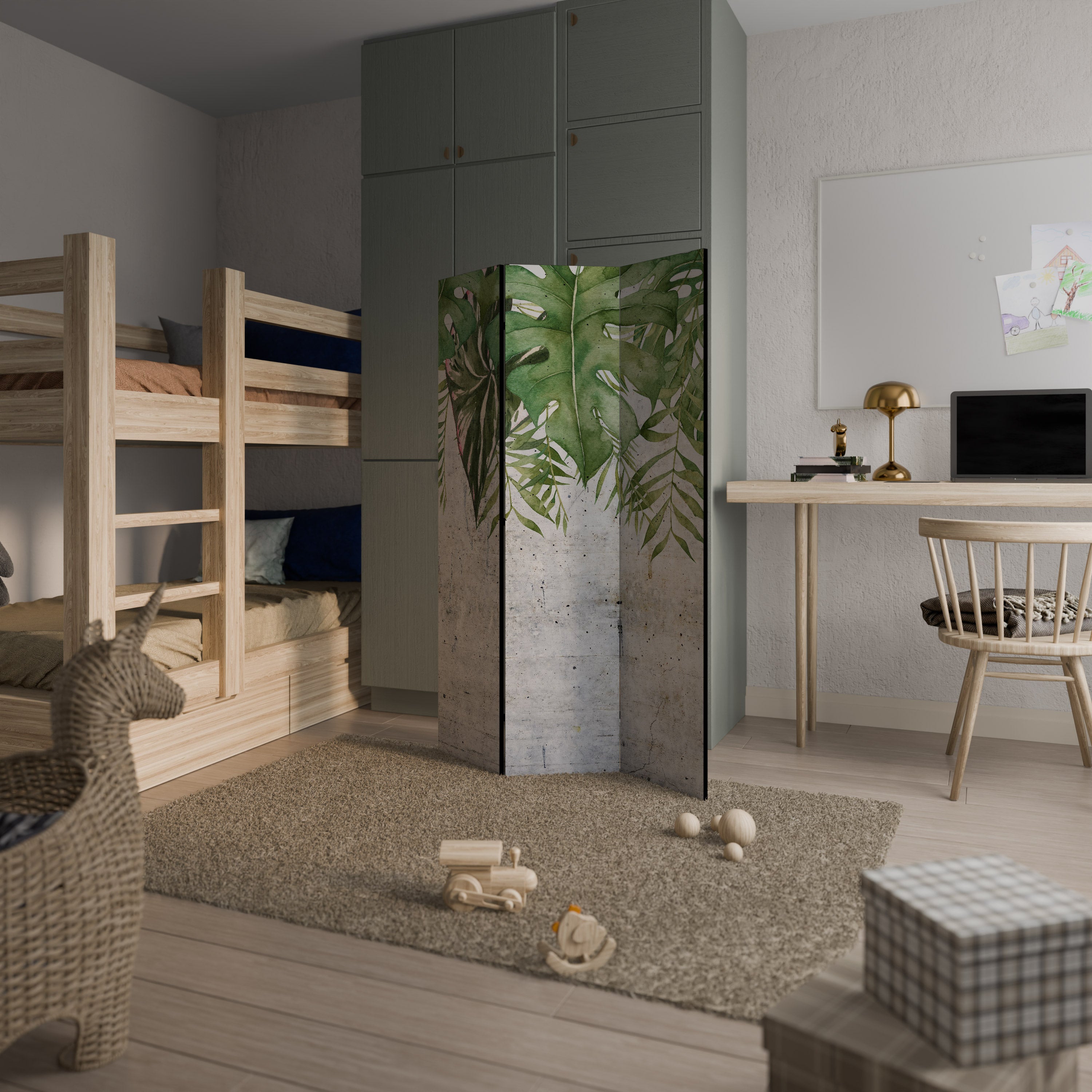 URBAN TROPICS Dekoracyjny parawan 3-skrzydłowy